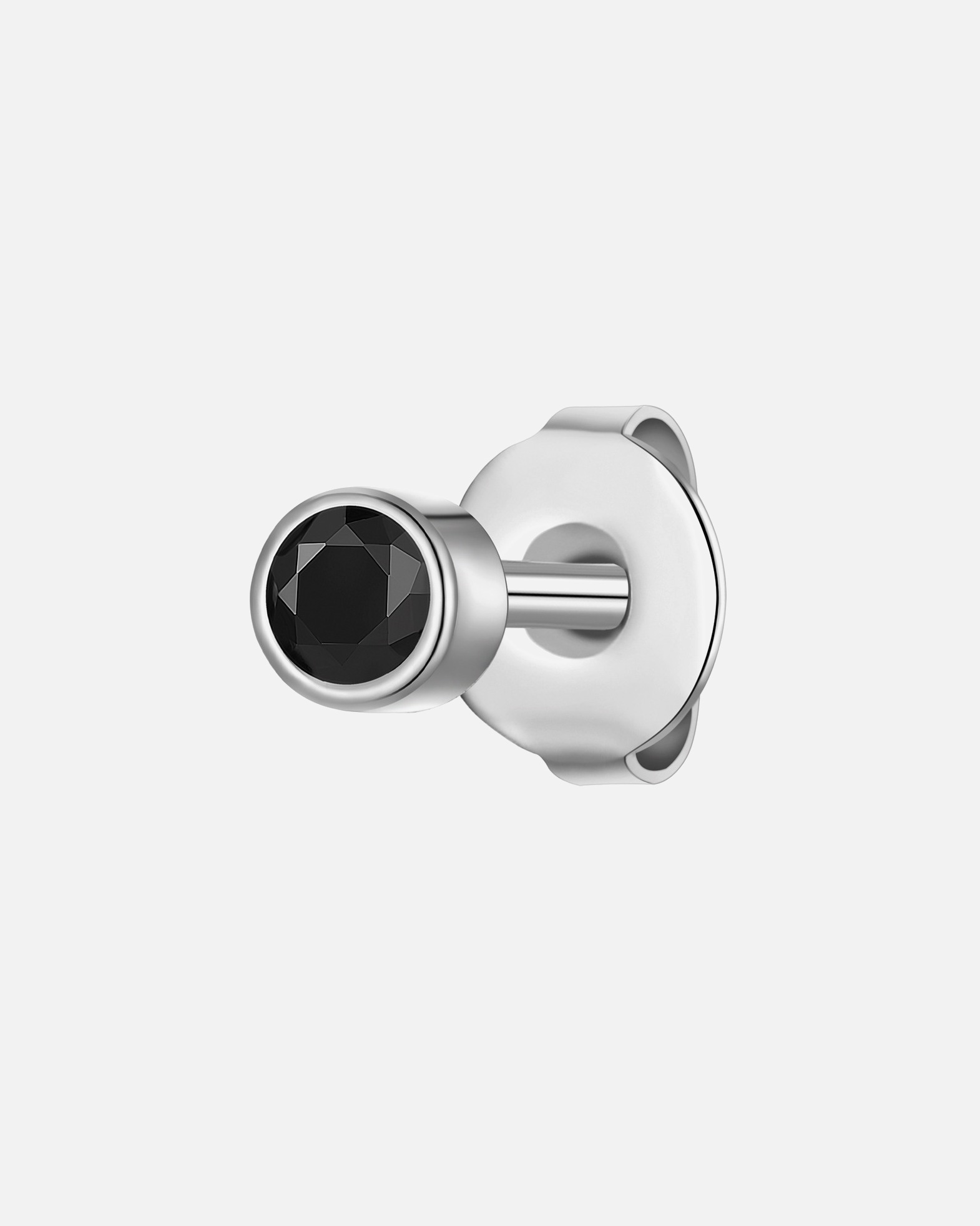 Boucles d'oreilles pour Homme True Rebels Boucles d´oreilles en Acier inoxydable en Argent 3,7 mm