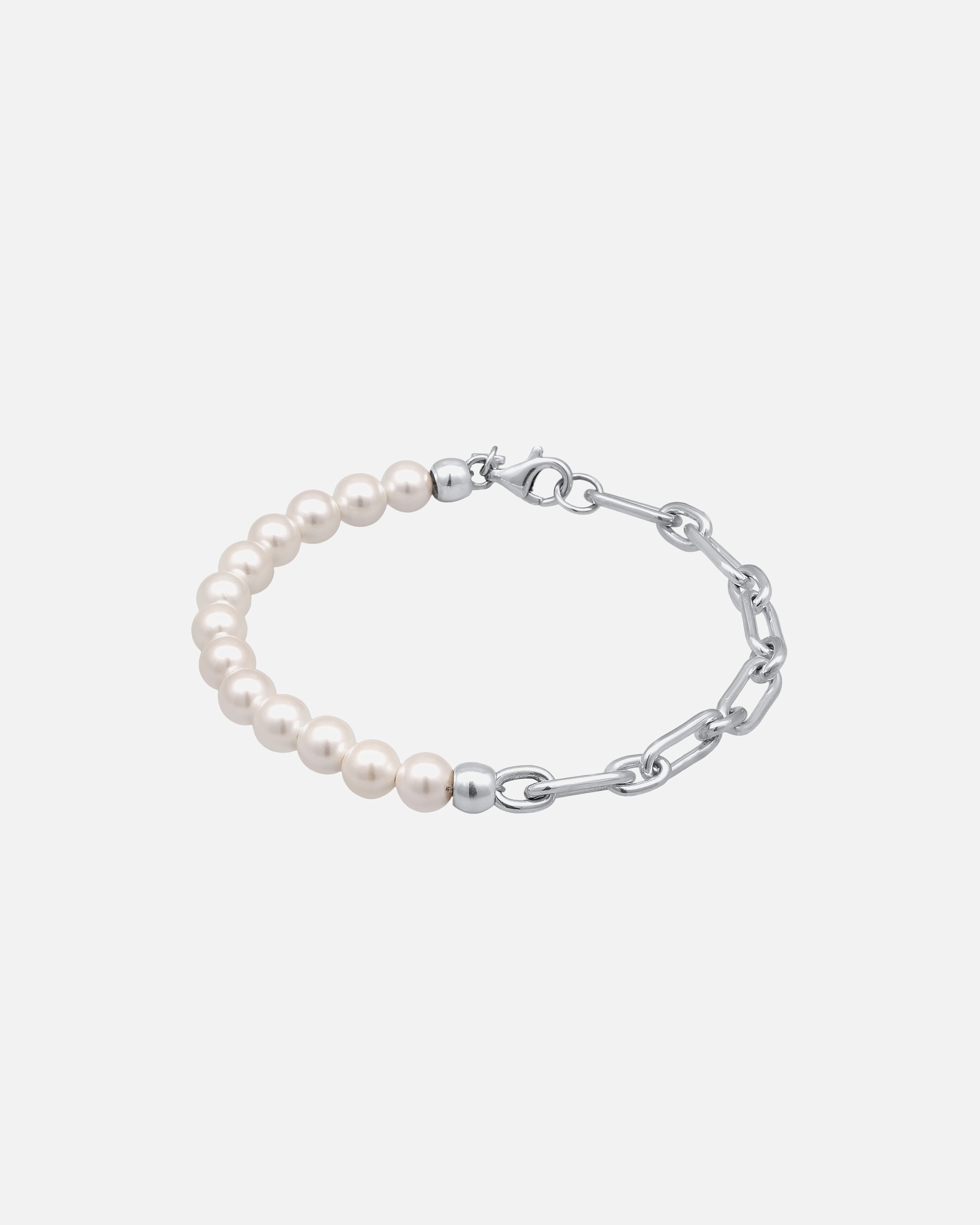 Bracelet pour Femme KUZZOI Bracelet argent Ball Perle de nacre Blanc 925 Sterling Silver 21