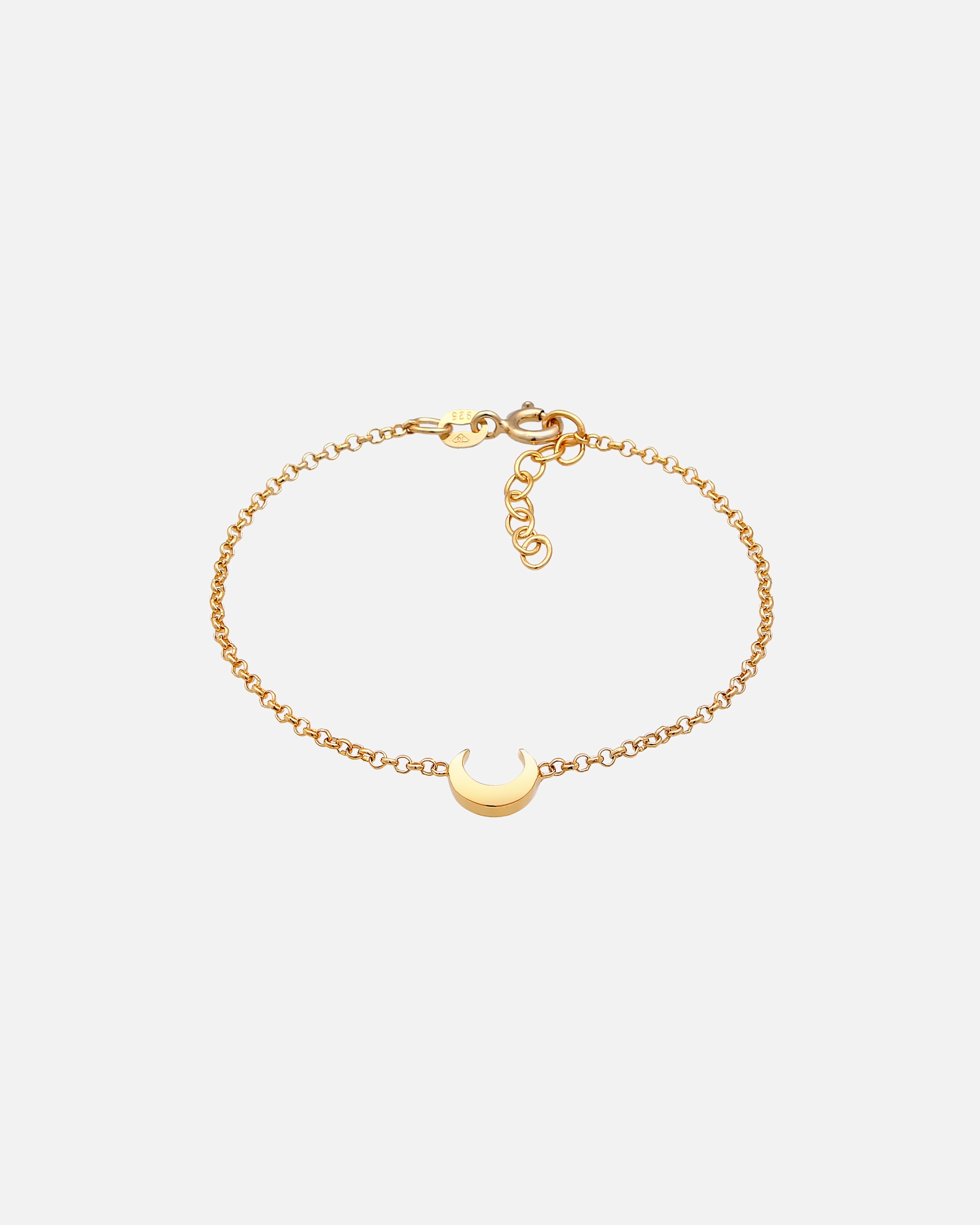 Bracelet pour Femme Elli Enfants pendentif demi-lune symbole astro en argent sterling 925 goldfarben