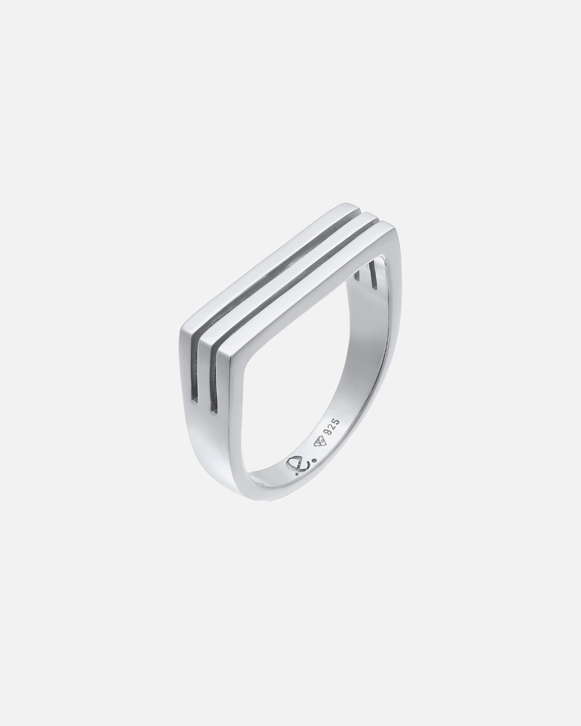 Bague pour Femme Elli PREMIUM Elli PREMIUM Ring Siegelring Rechteck Unisex 925 Silber rhodiniert 60