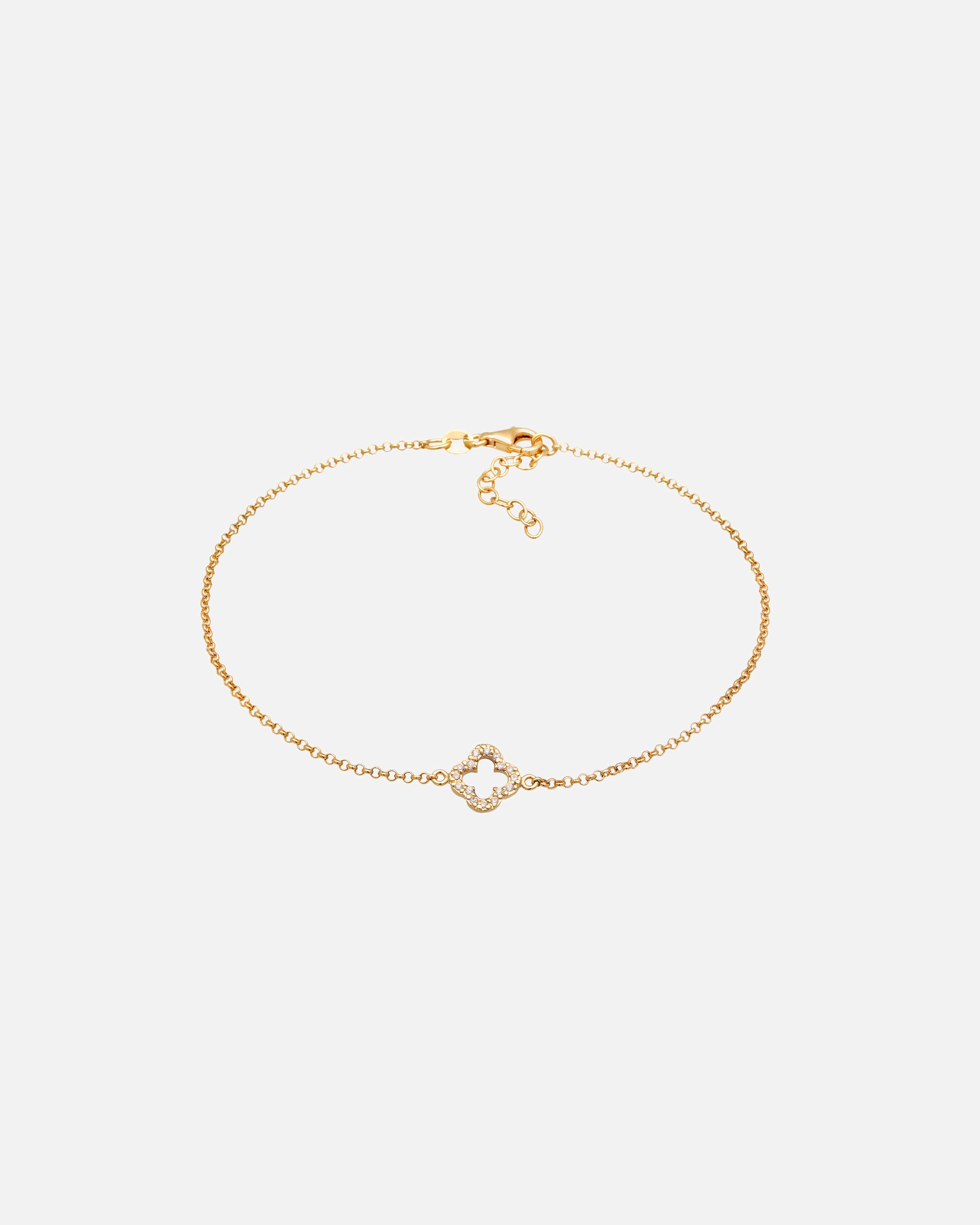 Bijoux pour Femme Elli Kleeblatt Zirkonia Glücksymbol Talisman 925 Silber goldfarben