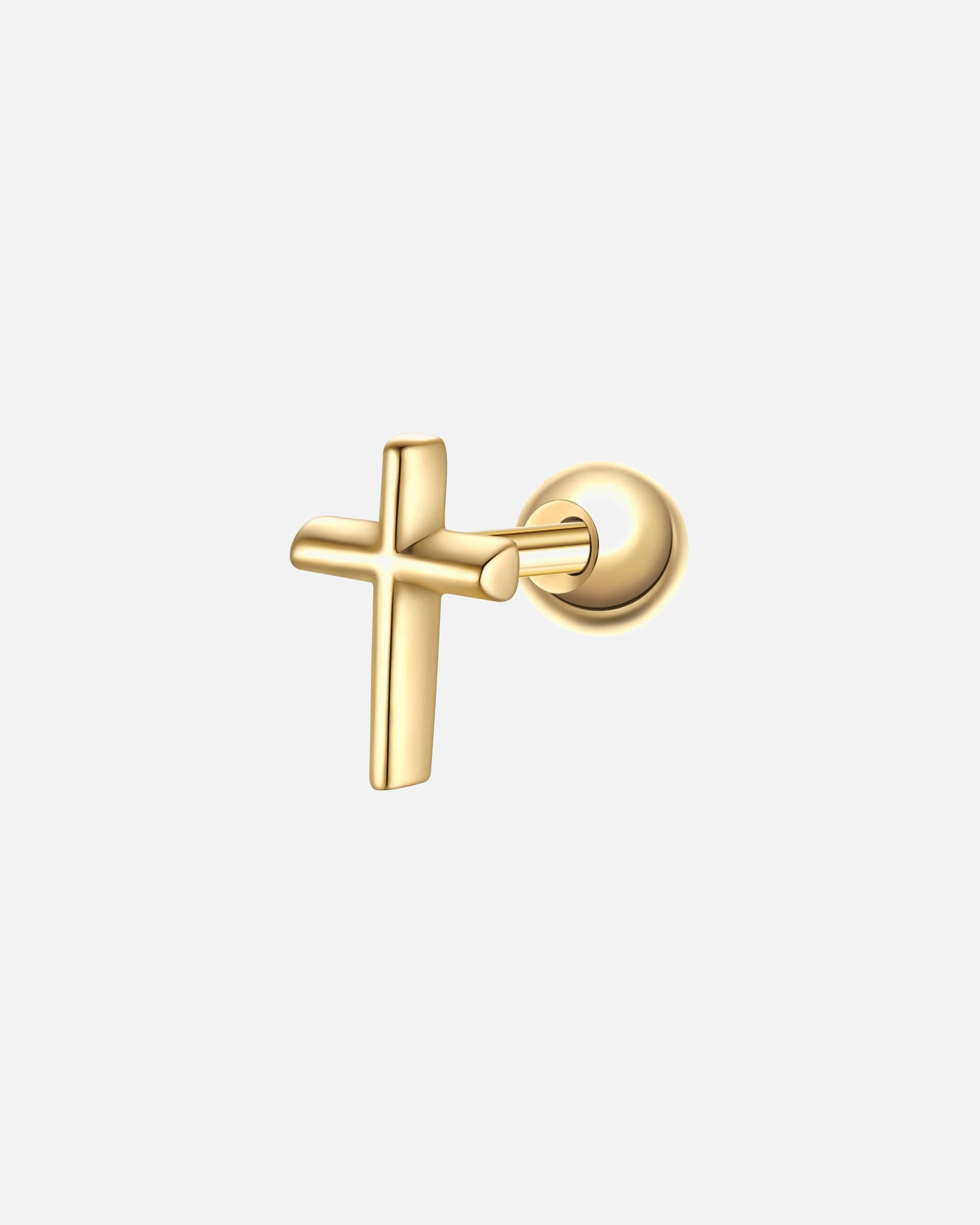 Boucles d'oreilles pour Femme Glanzstücke München Boucles d´oreilles Croix en Argent sterling en Or jaune 6,3 mm