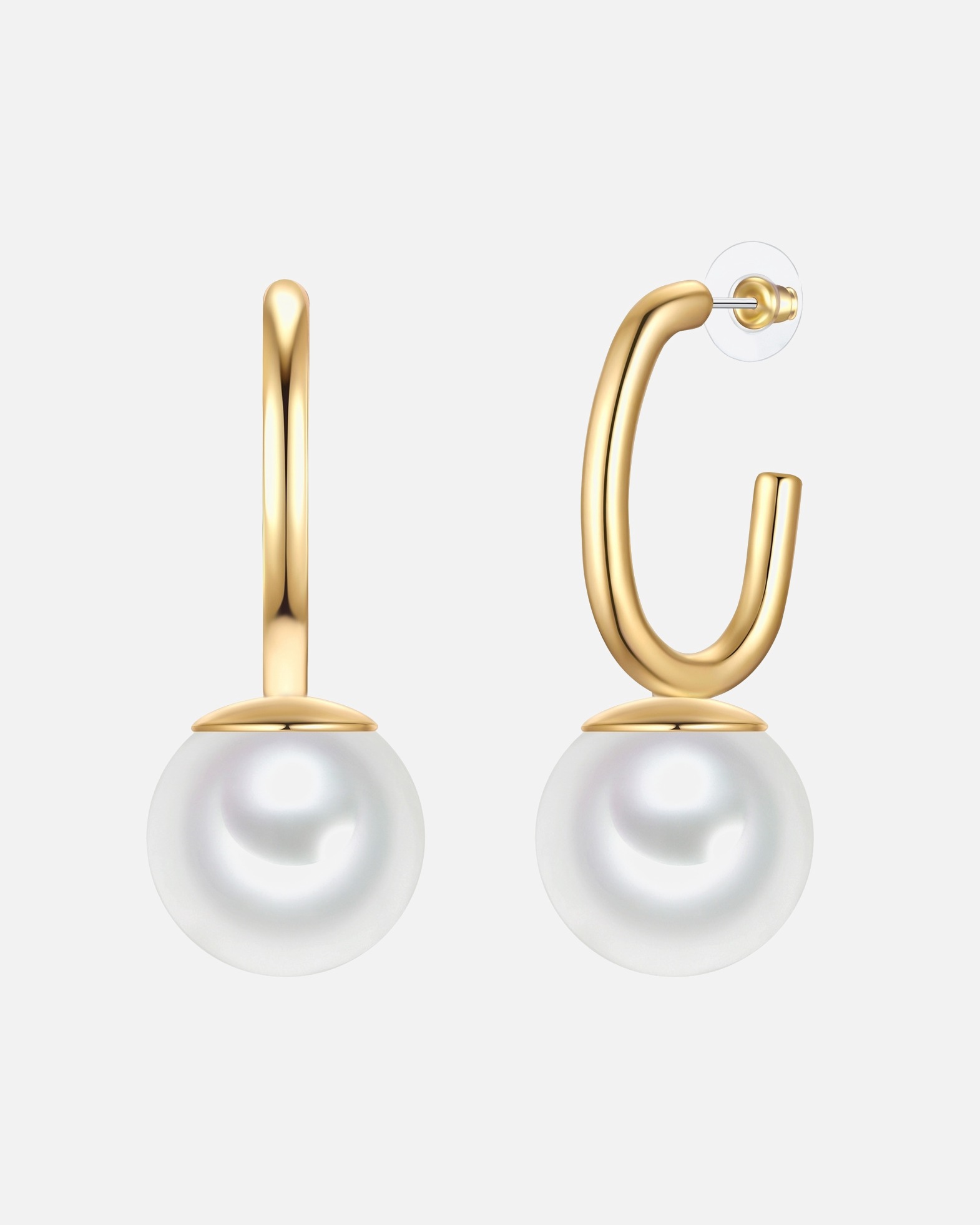 Créoles pour Femme Yokoamii Boucles d´oreilles en Alliage de fer en Or jaune 43,5 mm