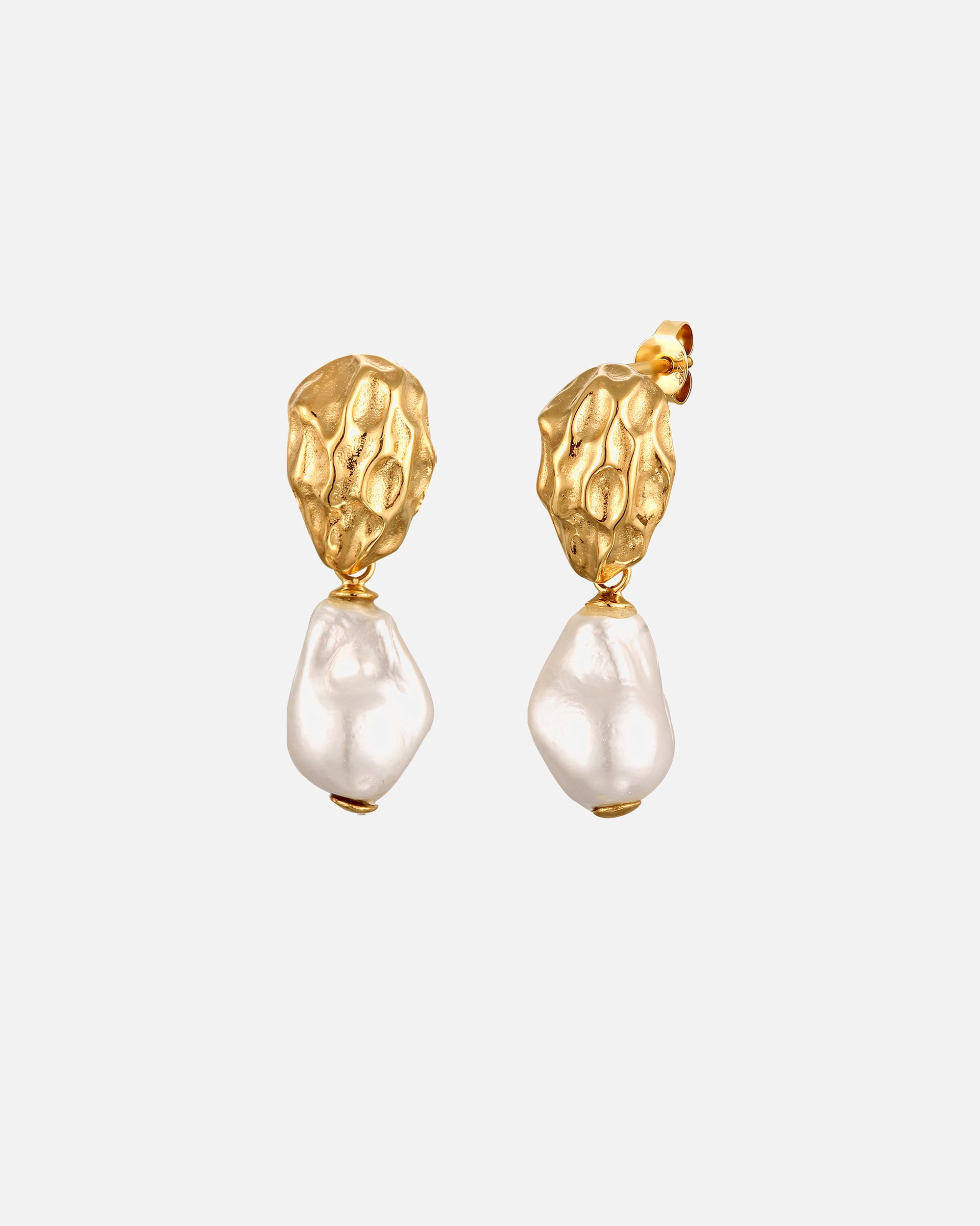 Boucles d'oreilles pour Femme Elli Boucle d'oreille Perle Nacrée Blanche 925 Sterling Silver Gold-plated goldfarben
