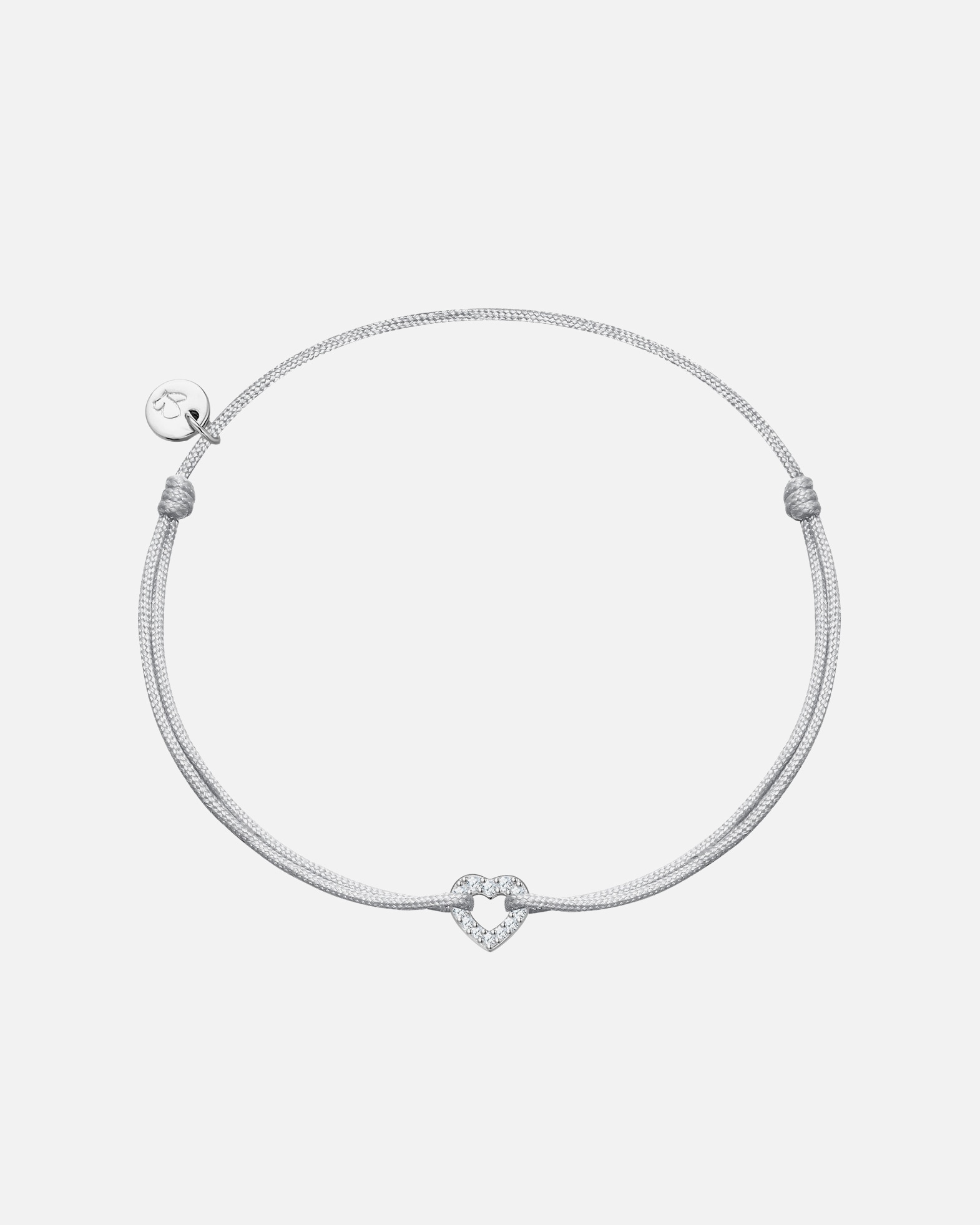 Bracelet pour Femme Glanzstücke München Bracelet Cœur en Argent Sterling en argent avec zirconium Réglable 15,0 - 22,0 cm