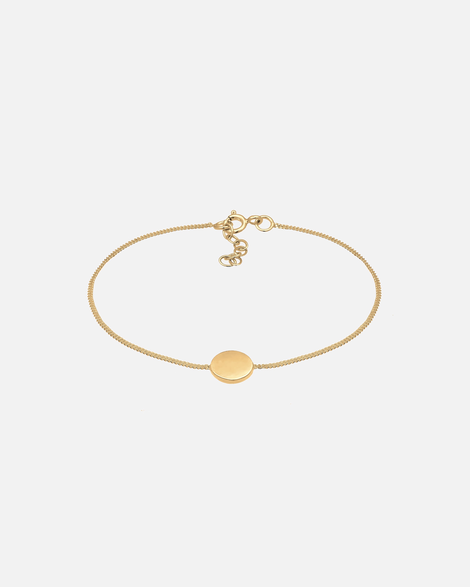 Bracelet pour Femme Elli Kreis Plättchen Glanz Basic Geo 925 Silber 16