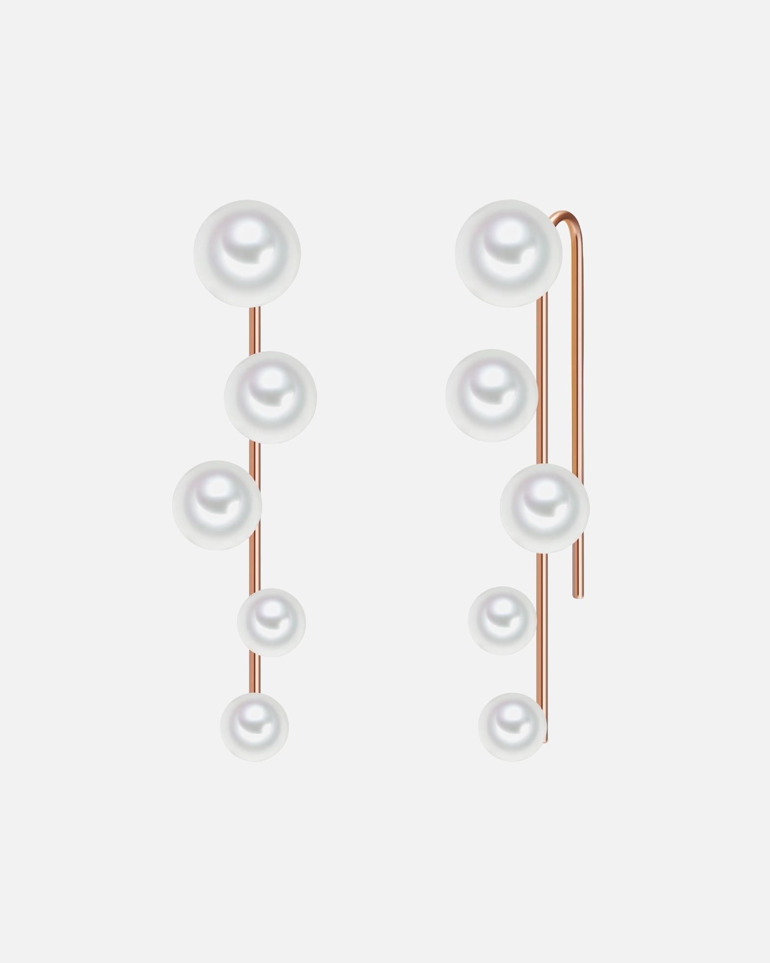 Boucles d'oreilles pour Femme Lulu & Jane Boucles d´oreilles en Laiton en Or rose 51,1 mm