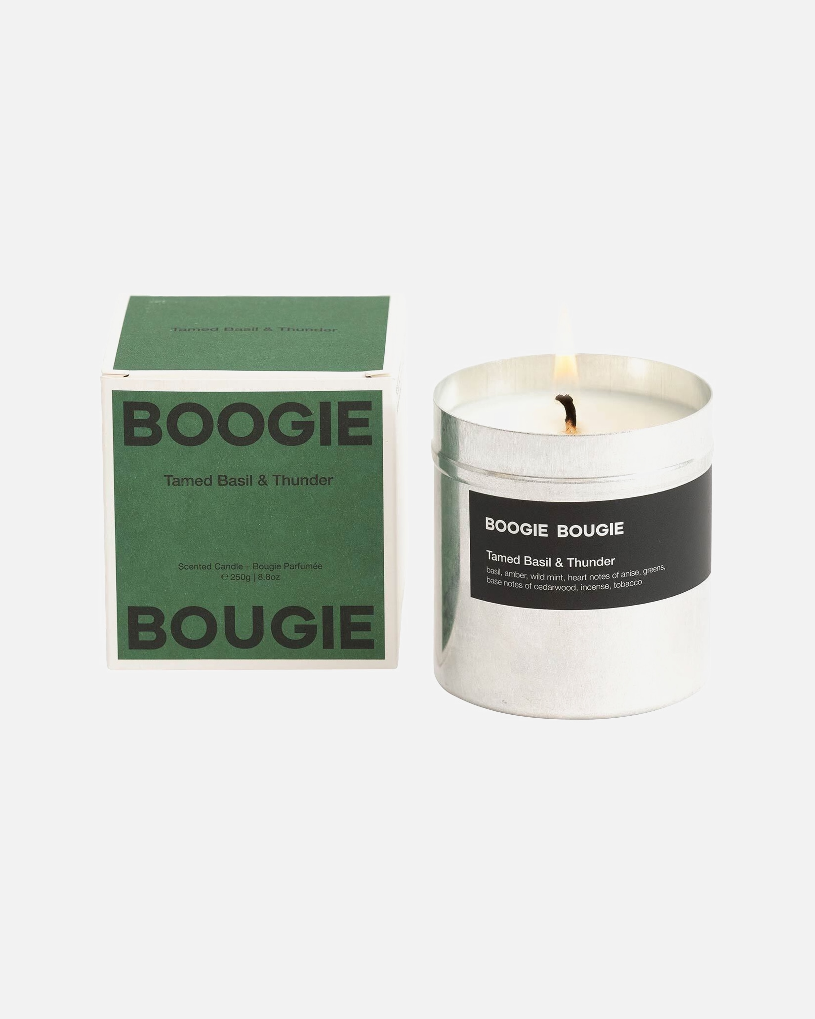 Bougie pour Unisexe BoogieBougie Default Brand Line Scented Candle Tamed Basil & Thunder 250g