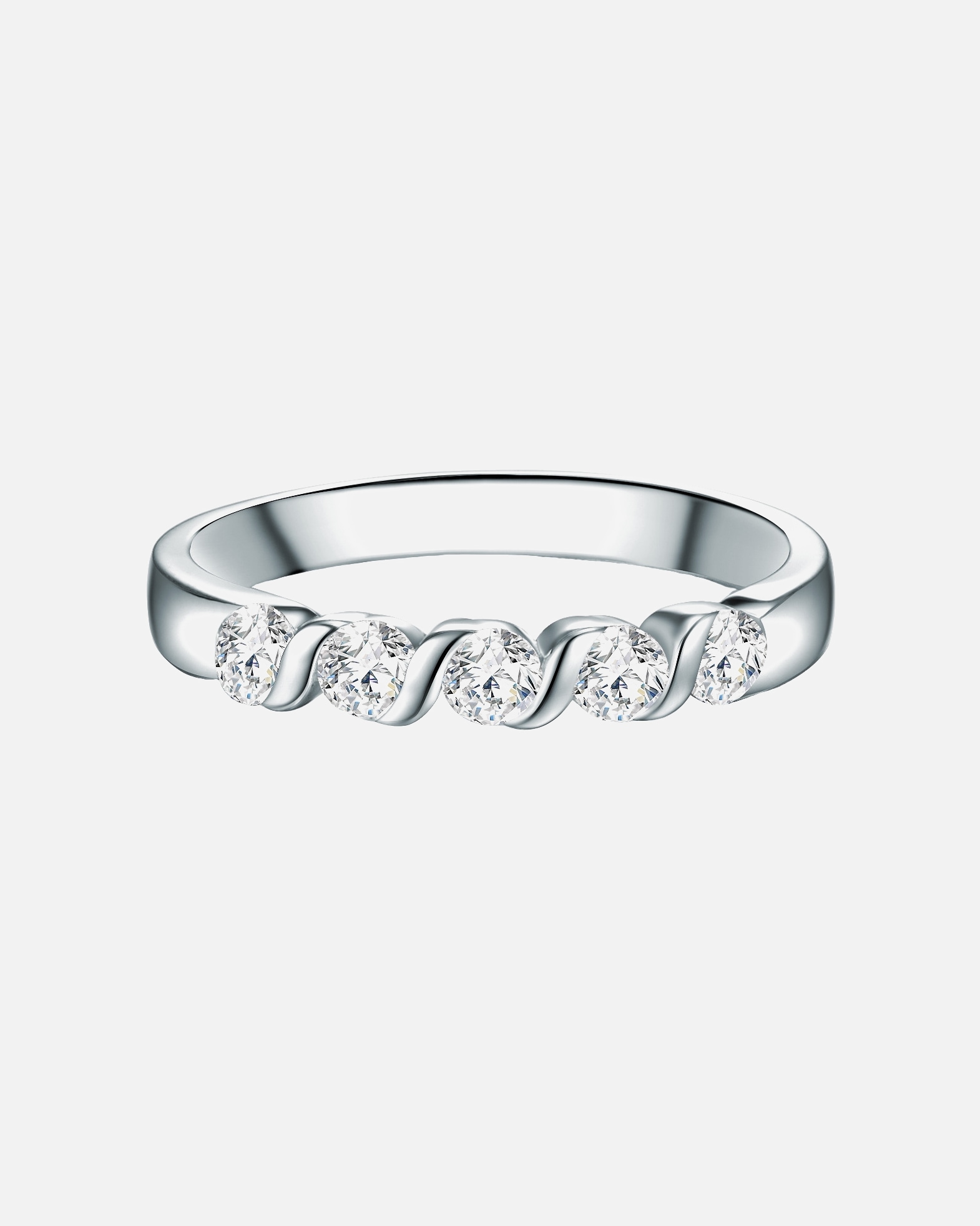 Bague pour Femme Trilani Bague en argent Argent sterling Oxyde de zirconium (CZ) en Argent 50