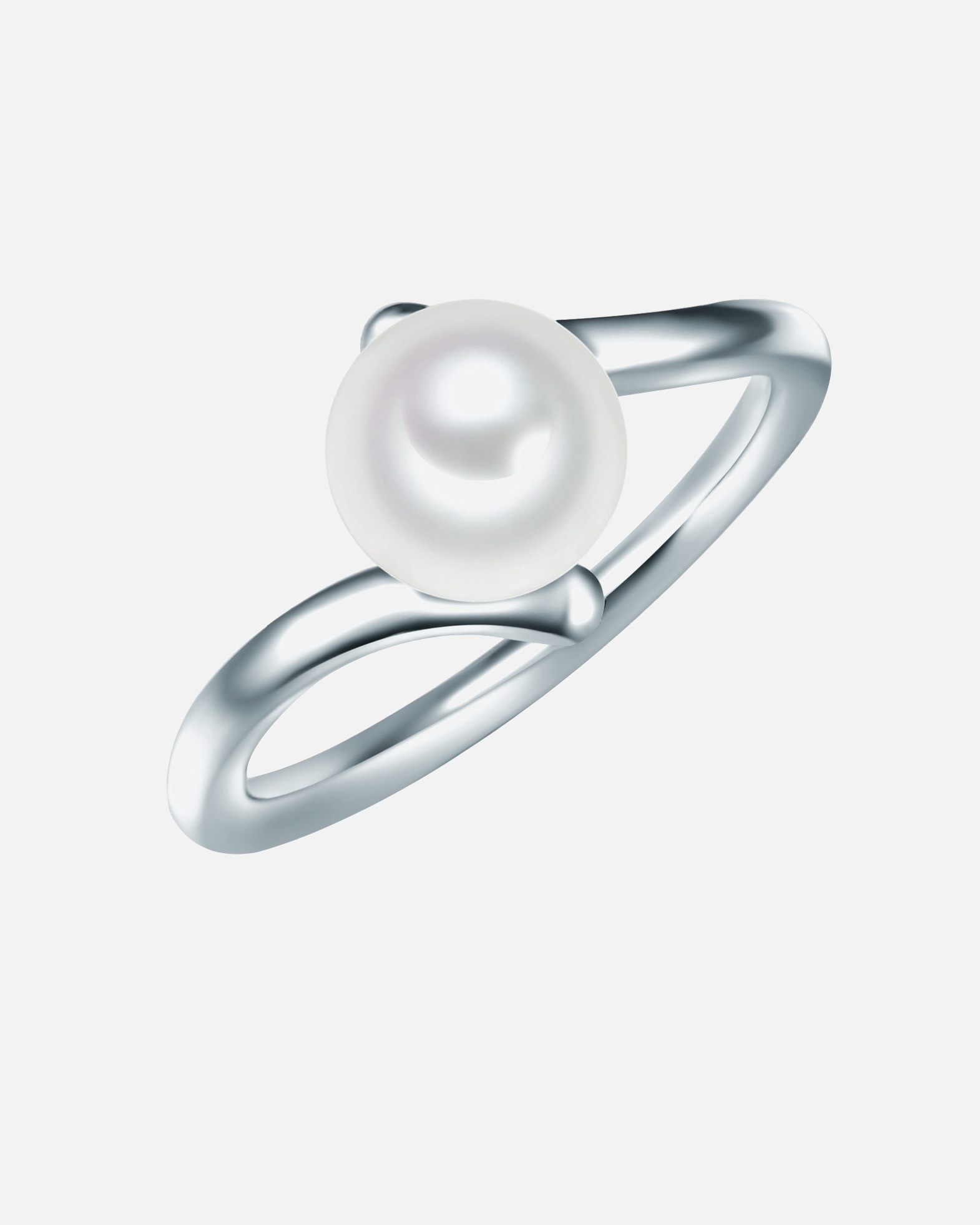 Bague pour Femme Valero Pearls Bague Argent sterling Perle de culture d'eau douce en Argent 54