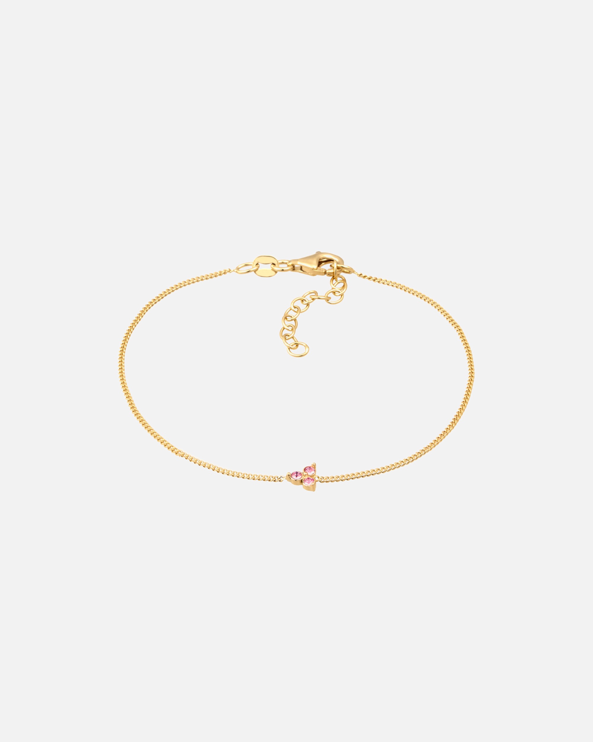 Bracelet pour Femme Bracelet avec Pierres Cristaux de Verre Rose 925 Sterling Silver goldfarben