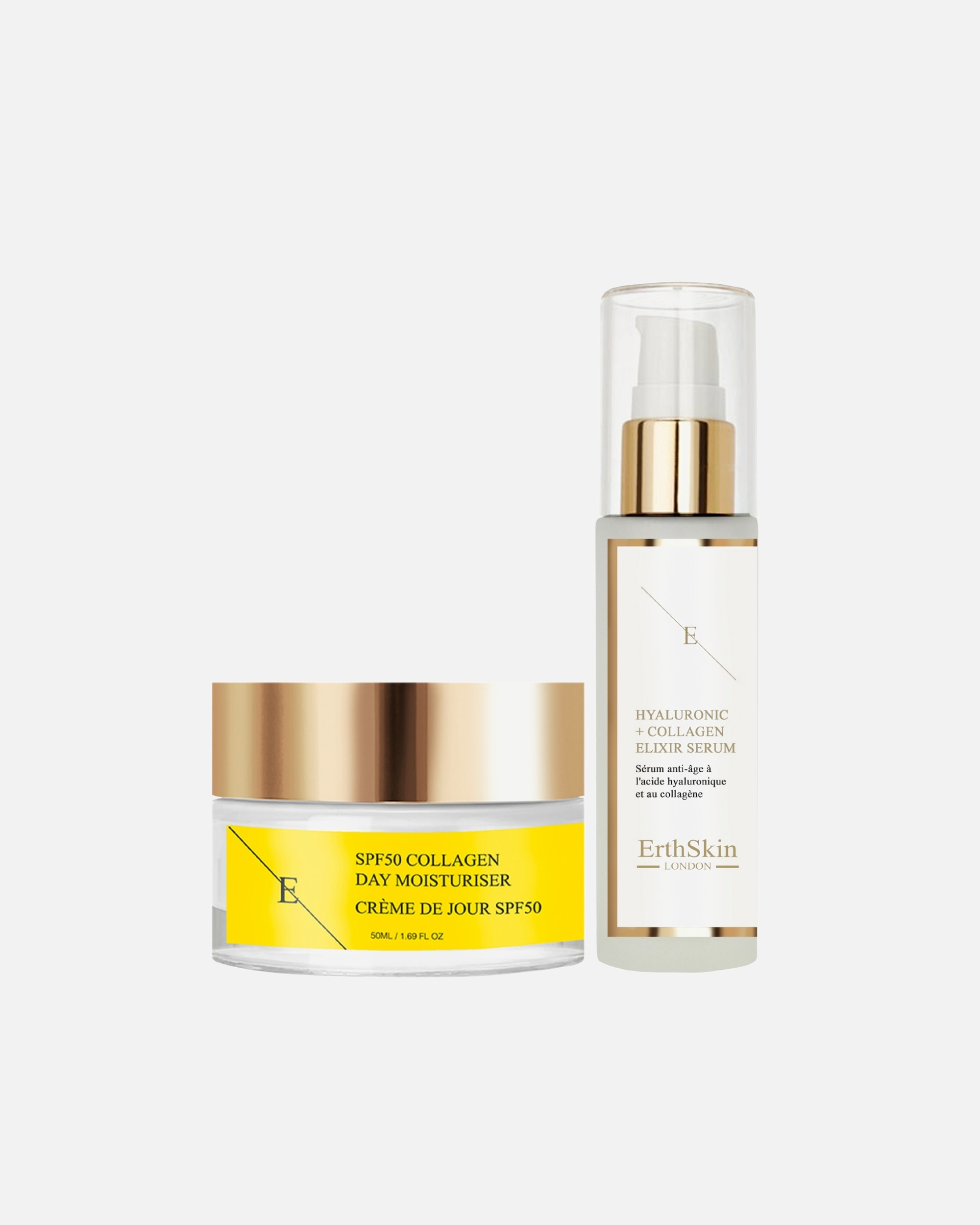 Coffret soin visage pour Femme ErthSkin London Duo de jour bouclier au collagène 1 pièce