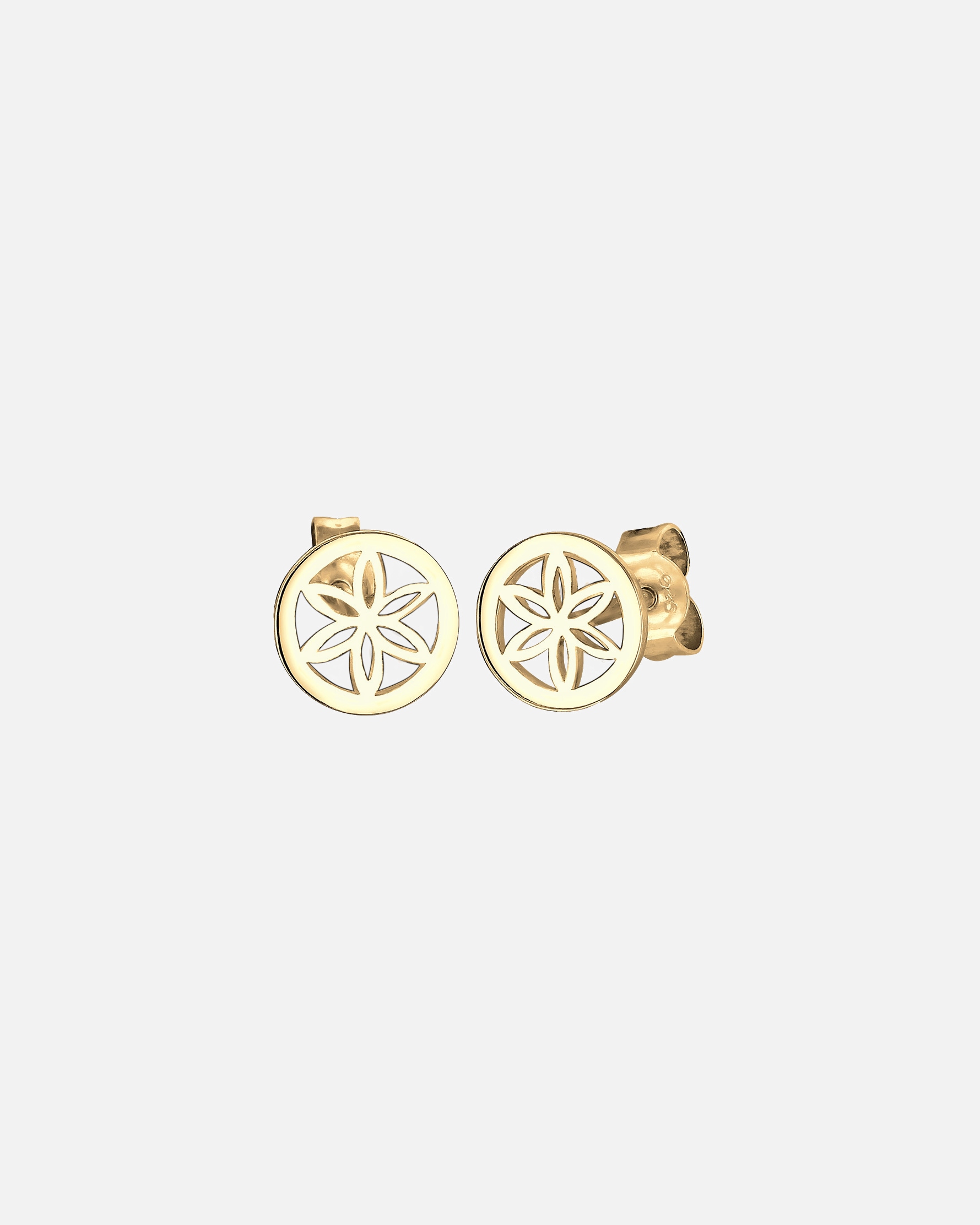 Boucles d'oreilles pour Femme Elli Femme Ornament Fleur en Argent 925 goldfarben
