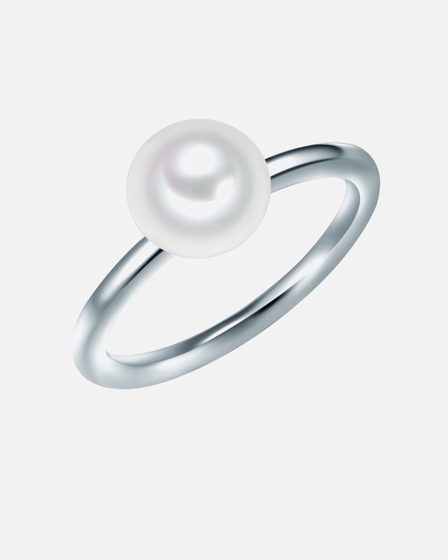 Bague pour Femme Valero Pearls Bague en argent Argent sterling Perle de culture d'eau douce en Argent 52