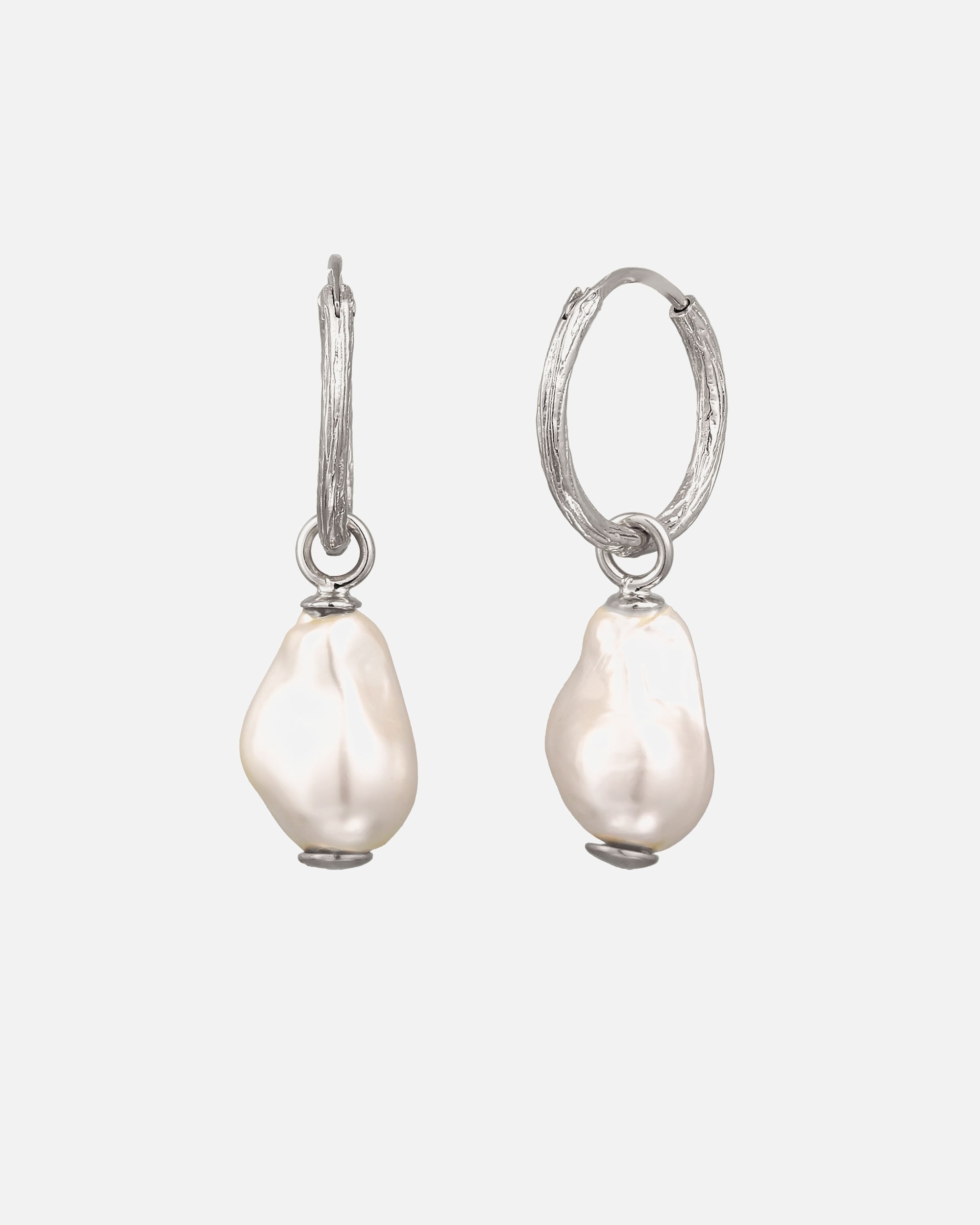 Boucles d'oreilles pour Femme Elli Créole Perle Nacrée Blanche 925 Sterling Silver Gold-plated silberfarben