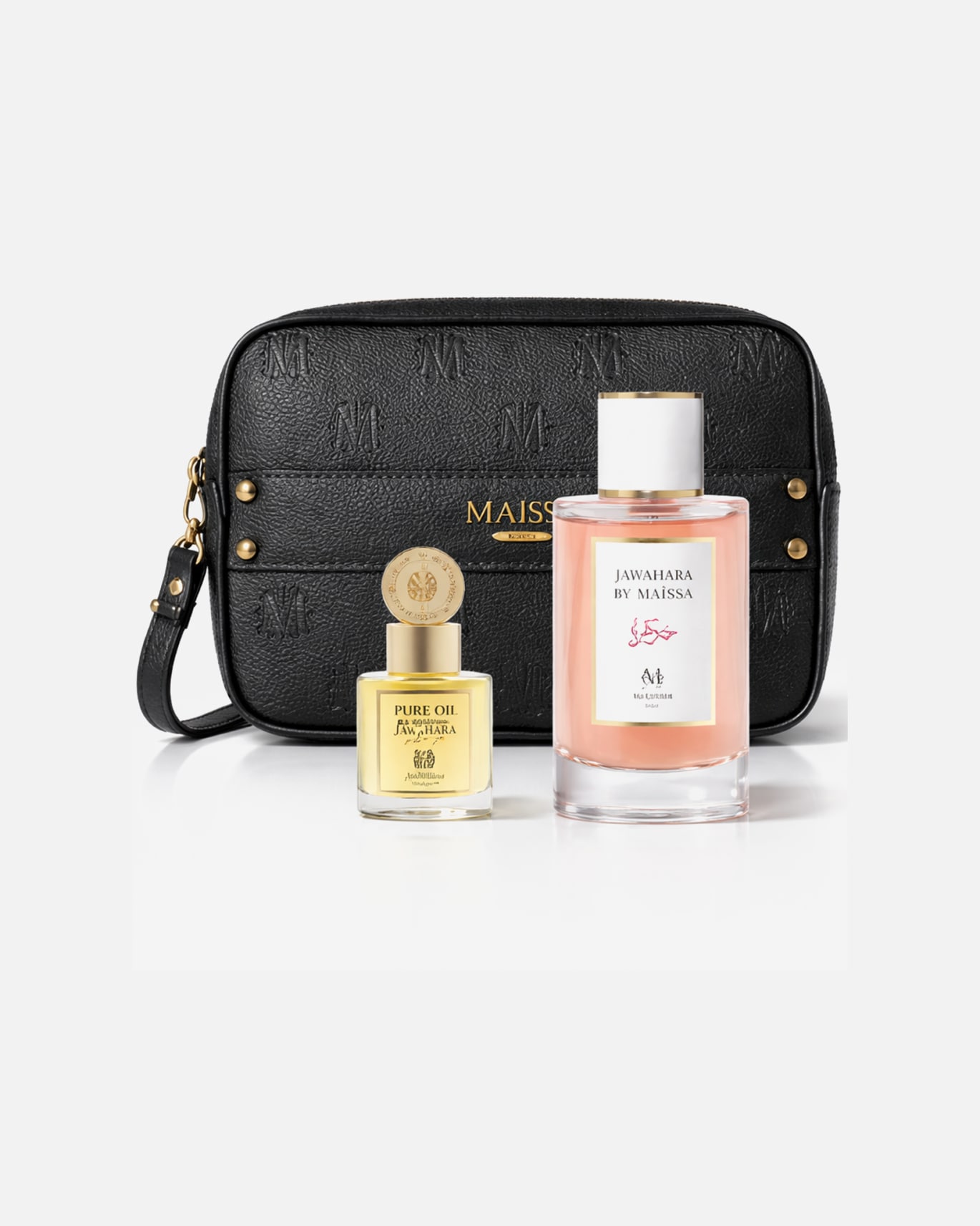 Coffret parfum pour Unisexe Maison Maïssa Default Brand Line Coffret Jawhara by Maissa Pochette Toscane + Eau de Parfum + Pure Oil 1 Pièce