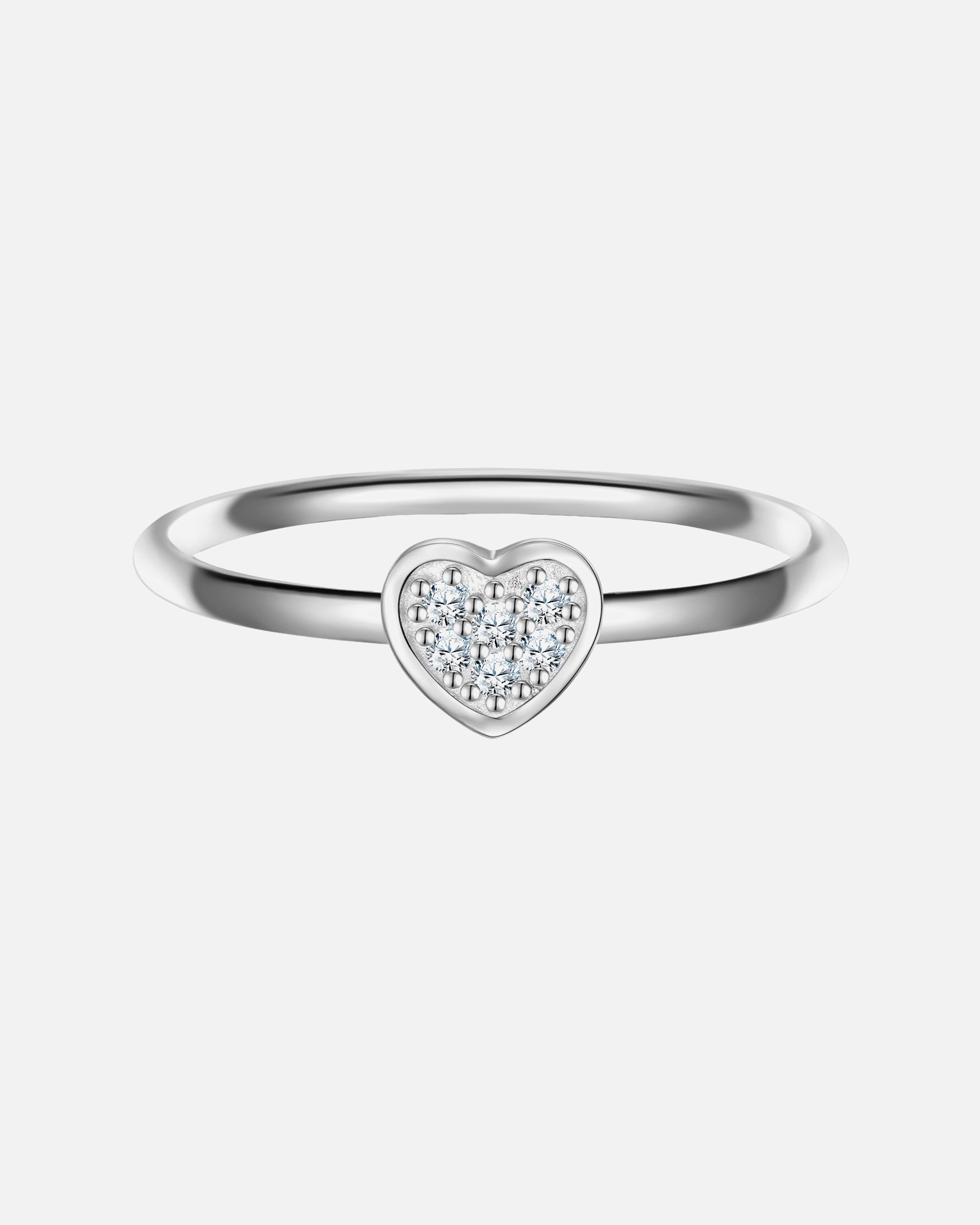 Bague pour Femme Bague Coeur en Argent sterling en Argent 50