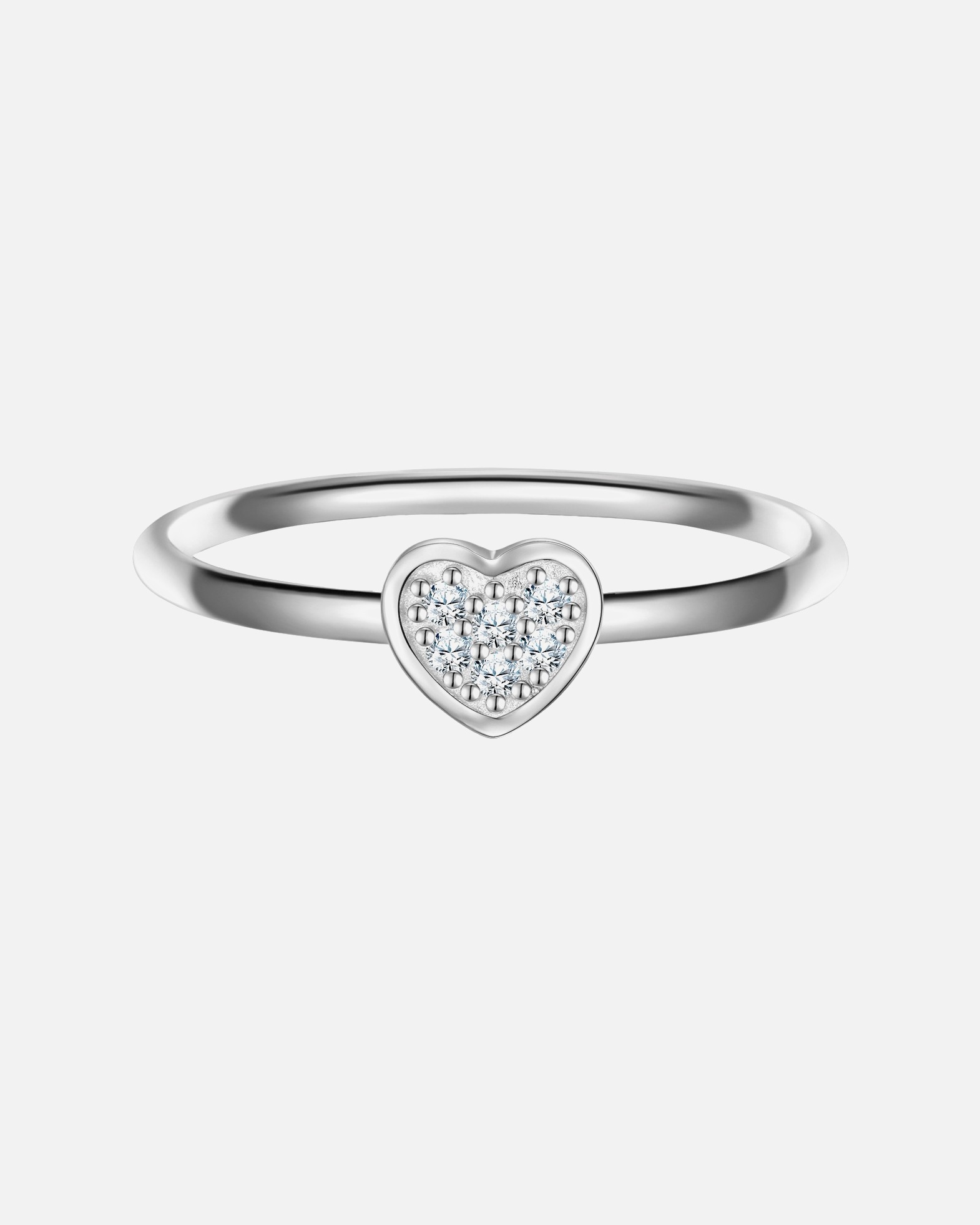 Bague pour Femme Glanzstücke München Bague Coeur en Argent sterling en Argent 56