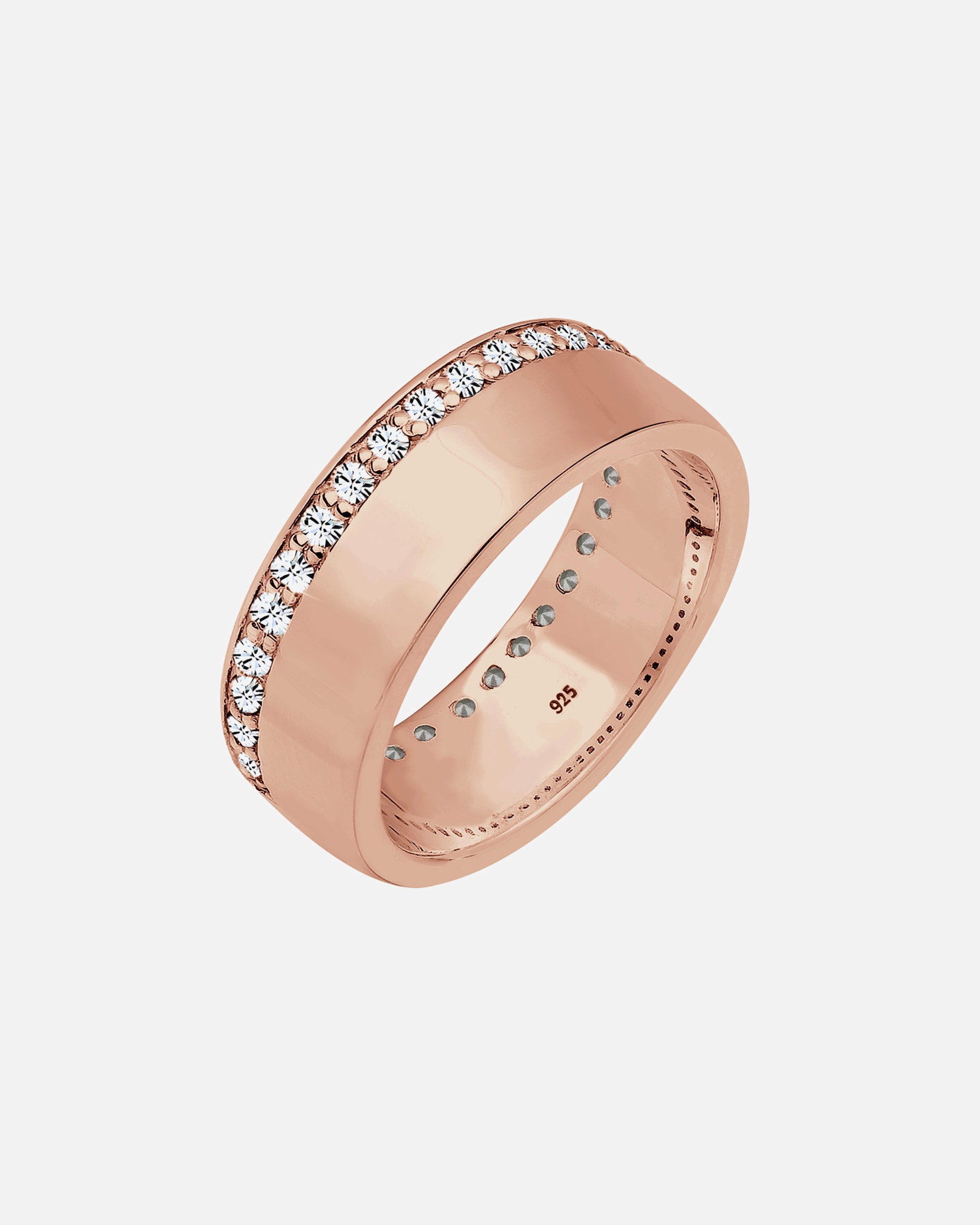 Bague pour Femme Elli Anneau de ruban Cristaux étincelants 925 Argent 52
