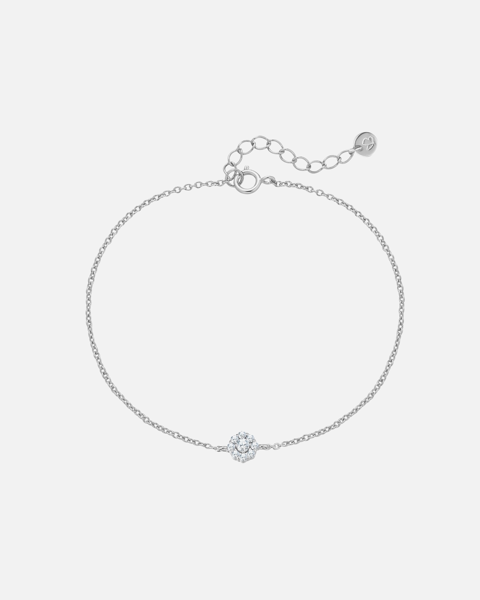 Bracelet pour Femme Glanzstücke München Bracelet en Argent sterling en Argent Longueur de base 17,0 + rallonge 3,0 cm