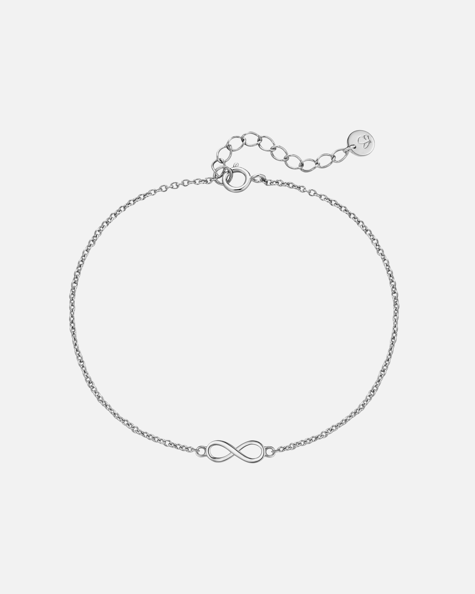 Bracelet pour Femme Glanzstücke München Bracelet Infinity en argent sterling en argent Longueur de base 17,0 + rallonge 3,0 cm