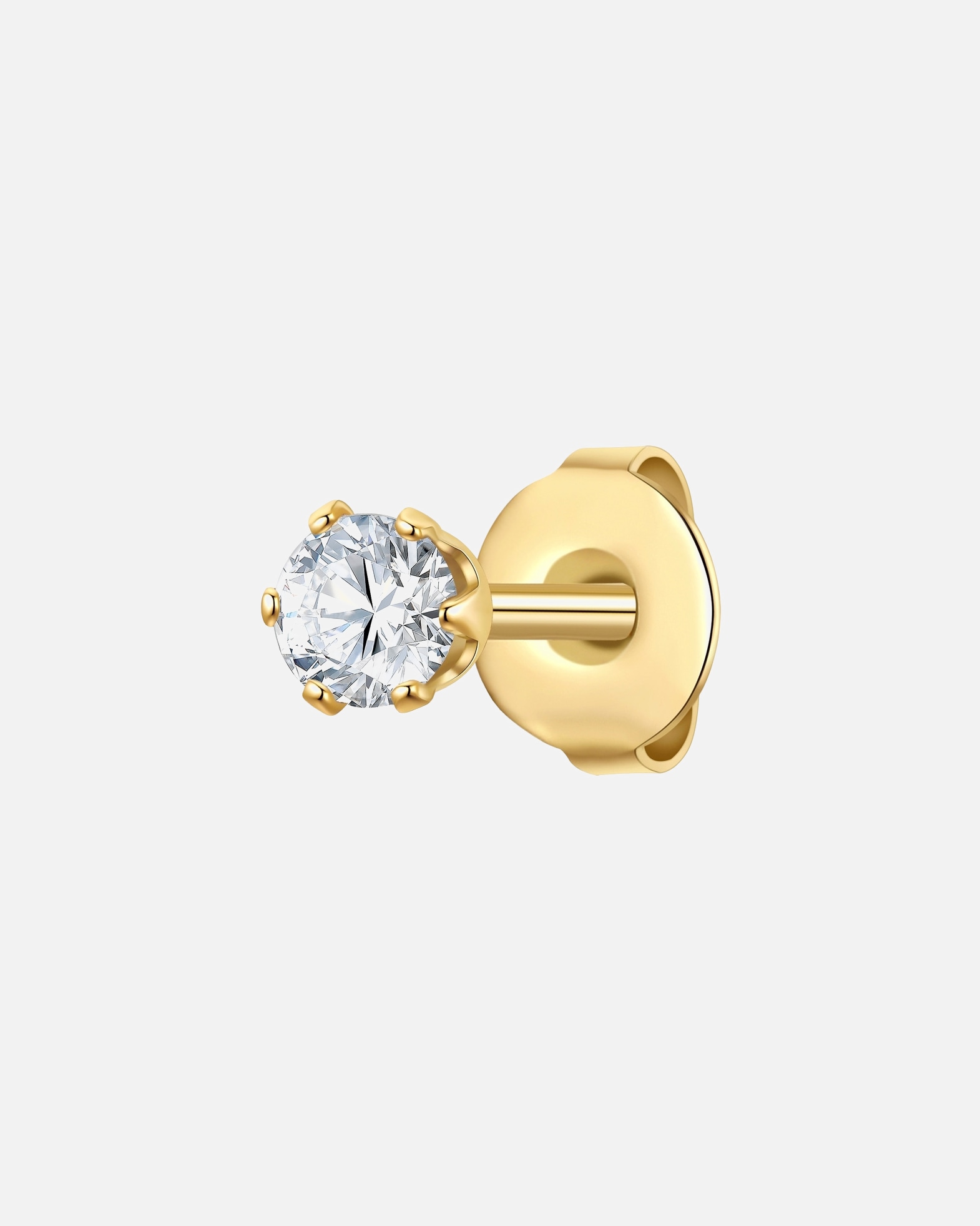 Boucles d'oreilles pour Homme True Rebels Boucles d´oreilles en Acier inoxydable en Or jaune 4,3 mm