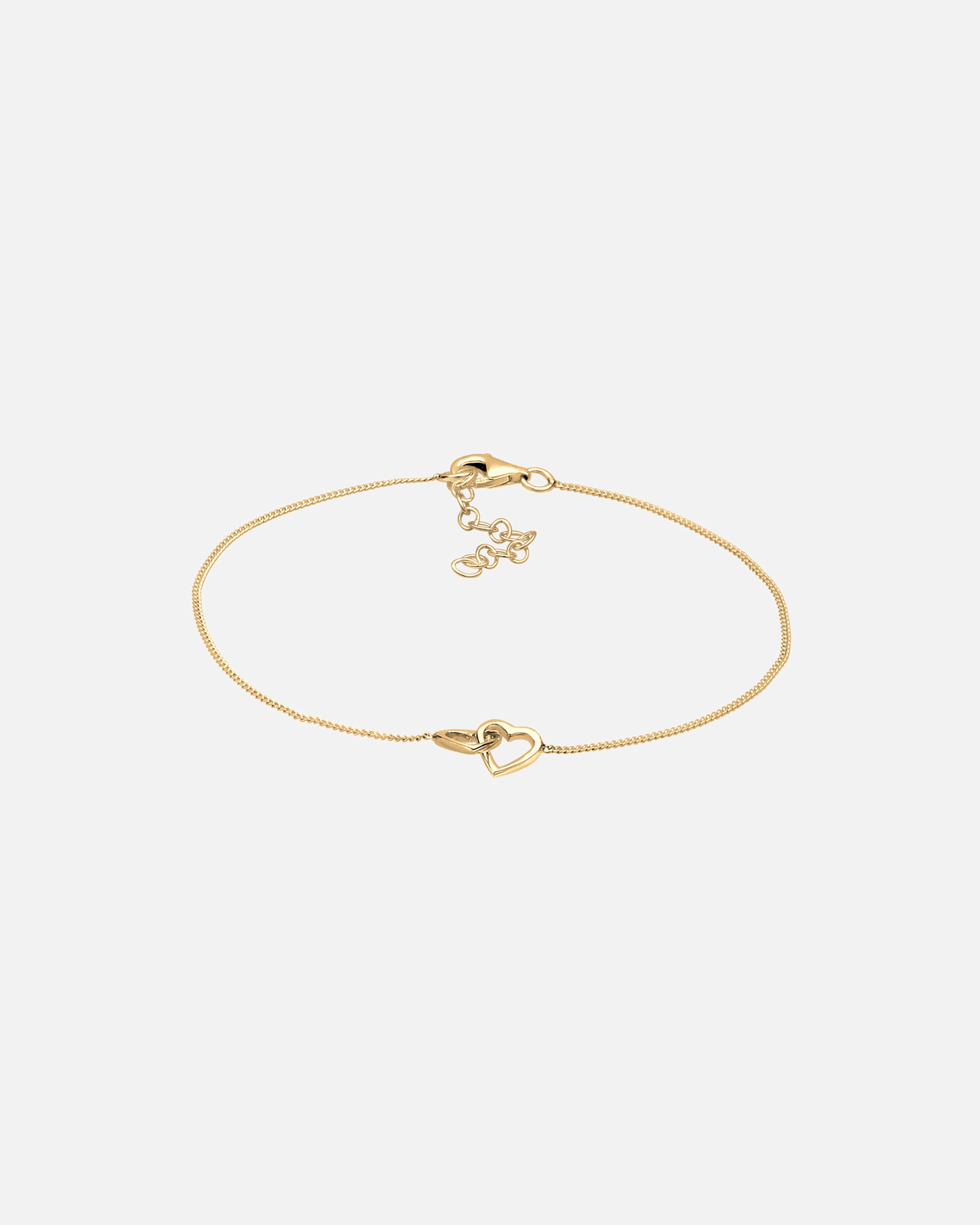 Bracelet pour Femme Elli Femmes Cœur Entrelacé Connexion en Argent Sterling 925 Plaqué Or 18