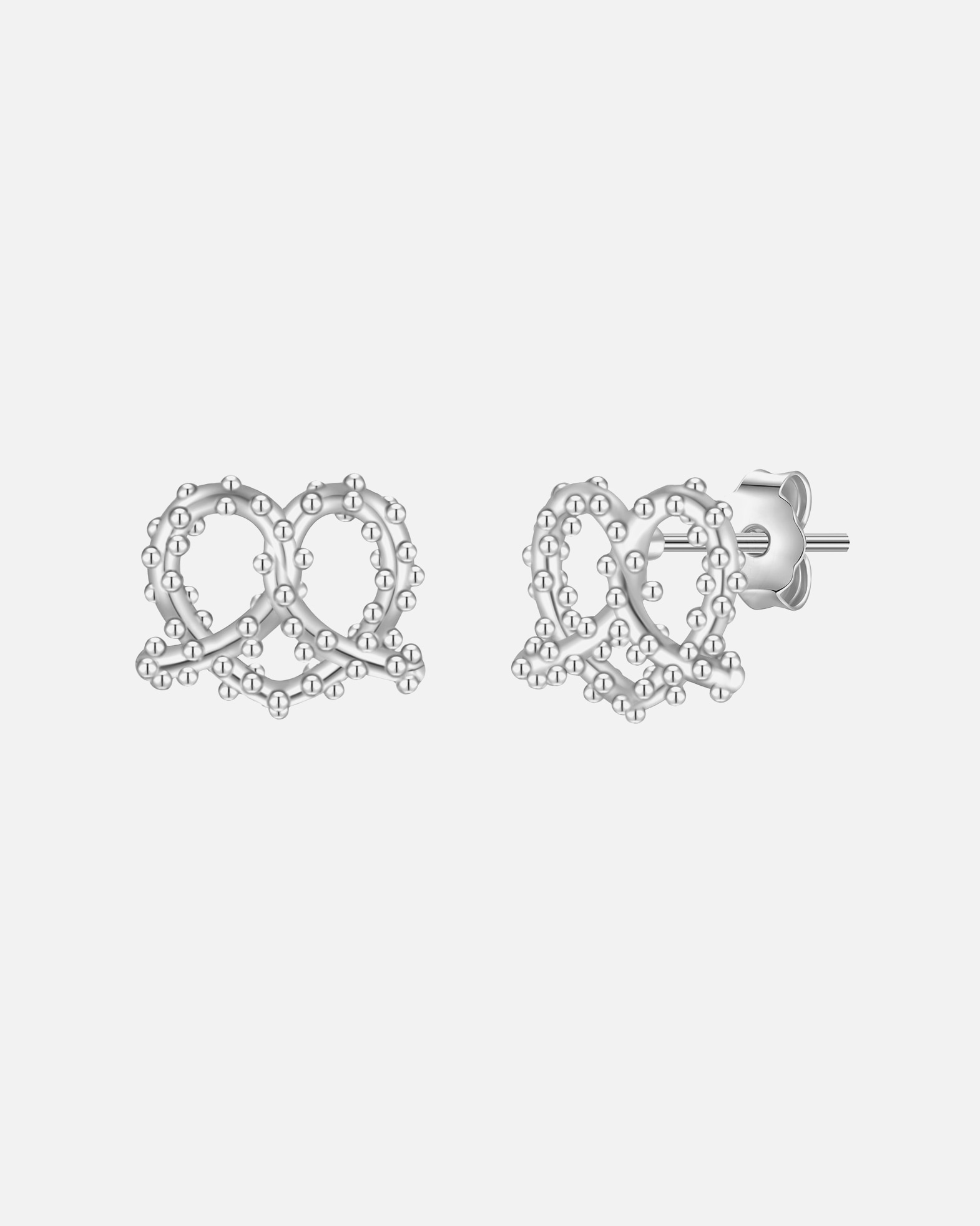 Boucles d'oreilles pour Femme Glanzstücke München Boucles d'oreilles Herz-Breze en argent sterling en argent 7,7 mm