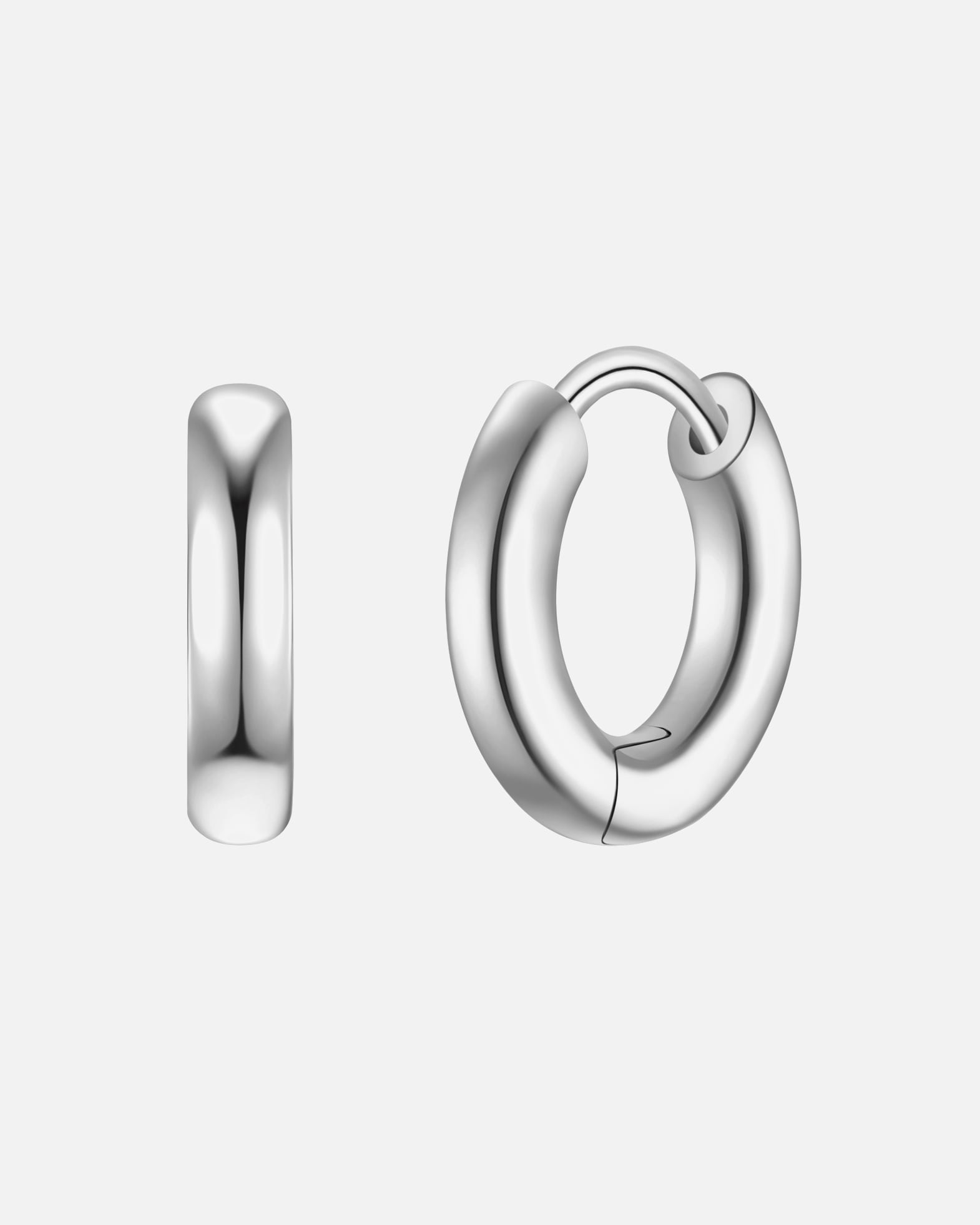 Créoles pour Femme Glanzstücke München Créoles en argent sterling en argent 14,5 mm