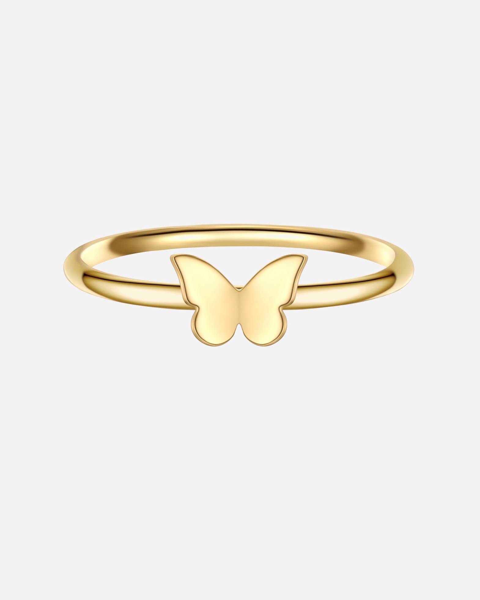 Bague pour Femme Glanzstücke München Bague Papillon en Argent Sterling en or jaune avec 50