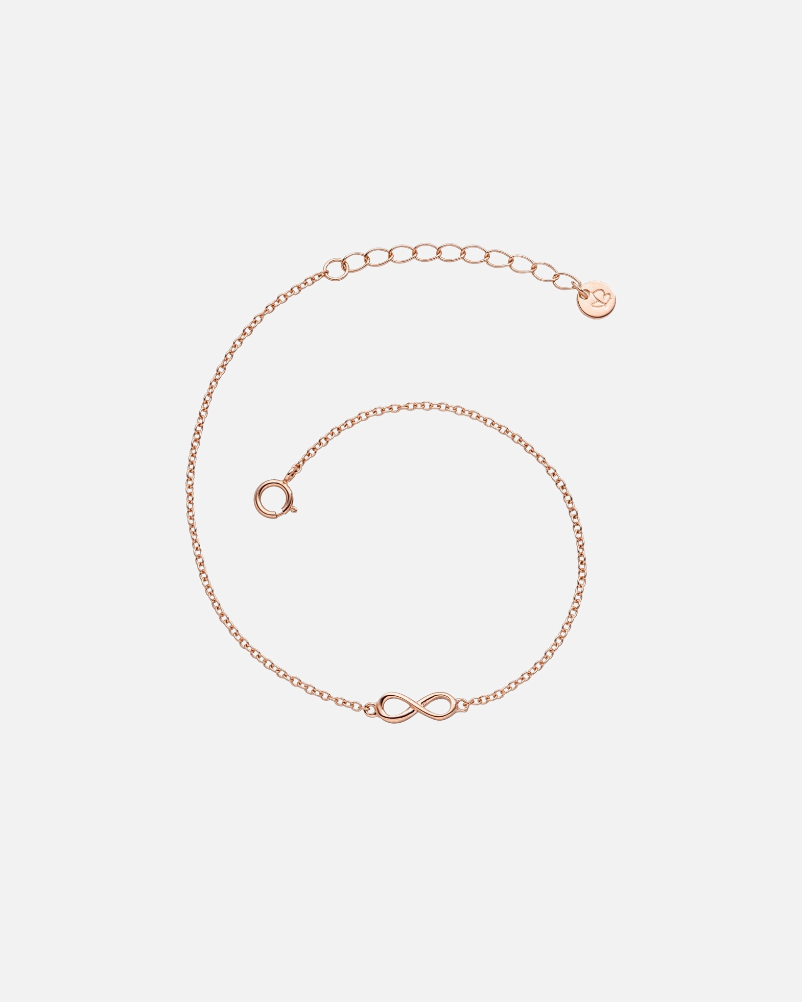 Bracelet pour Femme Glanzstücke München Bracelet en argent Infinity Argent sterling en Or jaune Rose