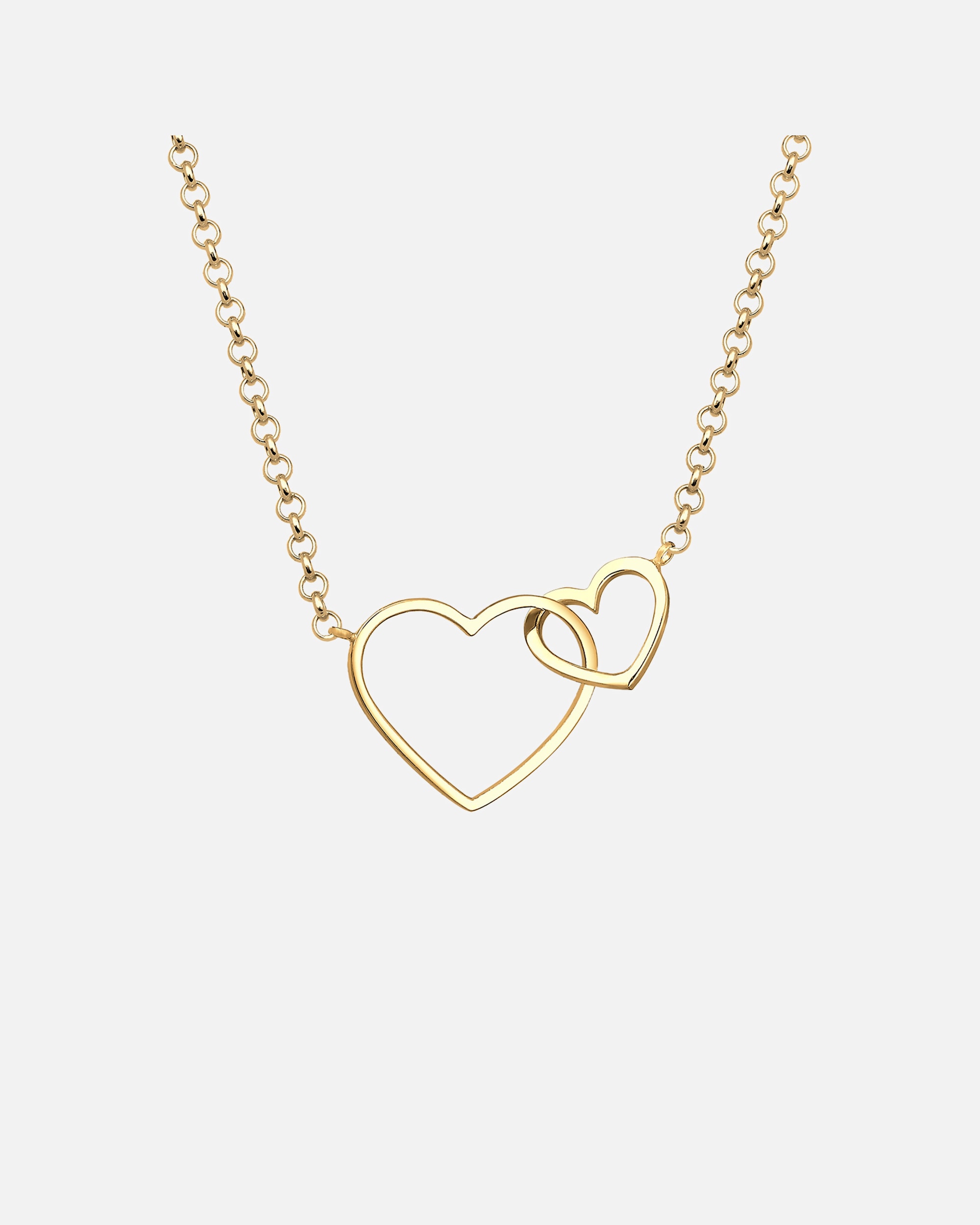 Collier pour Femme Elli Femmes Pendentif Coeur Entrelacé en Argent Sterling 925 Plaqué Or 45