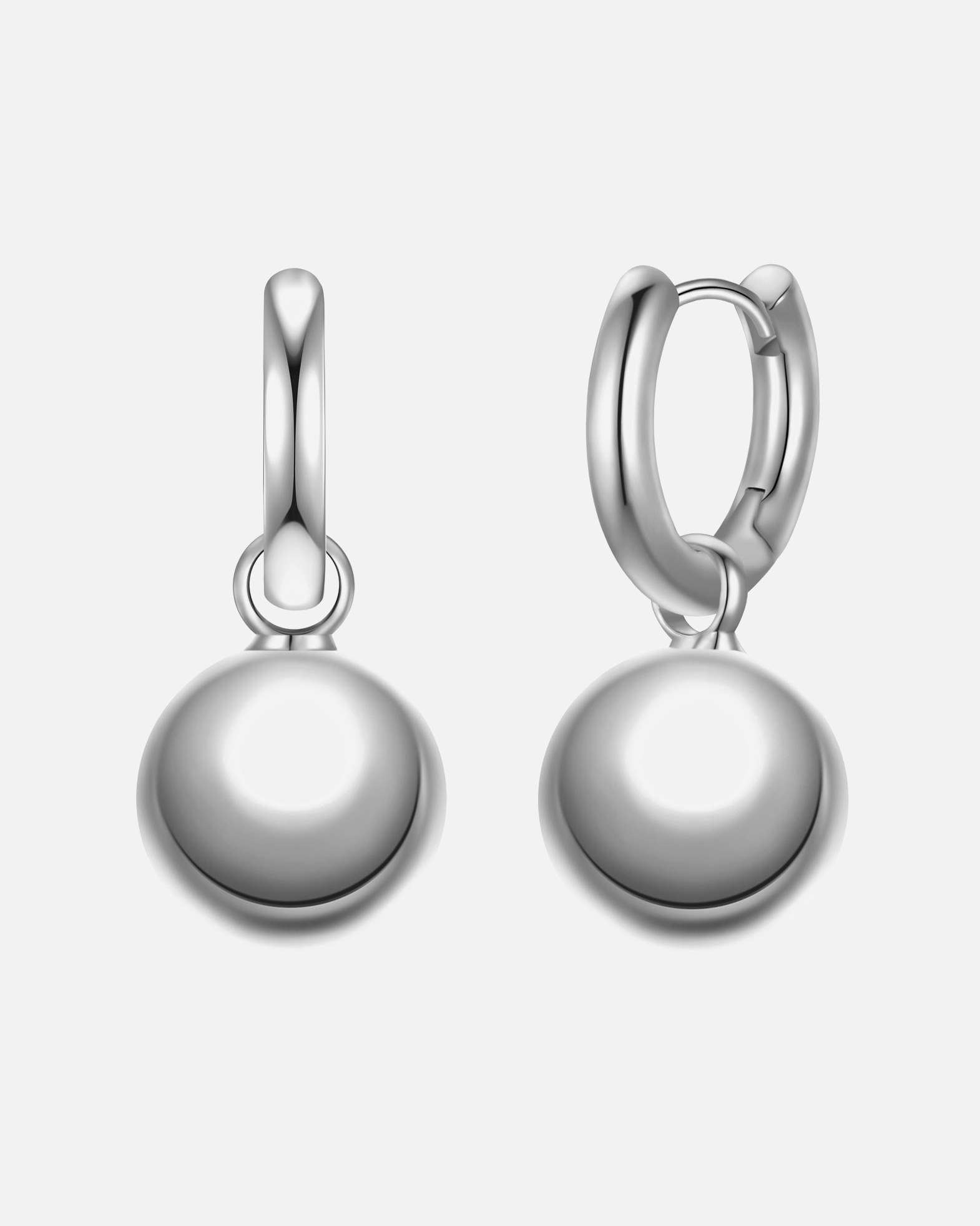 Créoles pour Femme Yokoamii Boucles d´oreilles en Alliage de fer en Argent 26,9 mm