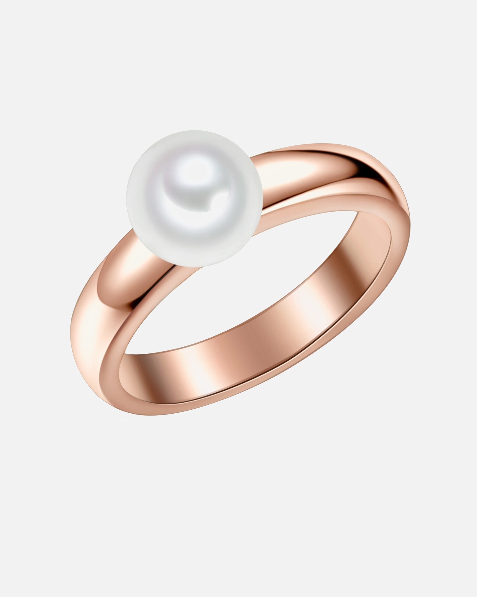 Bague pour Femme Valero Pearls Bague en argent Argent sterling Perle de culture d'eau douce en Or rose 50