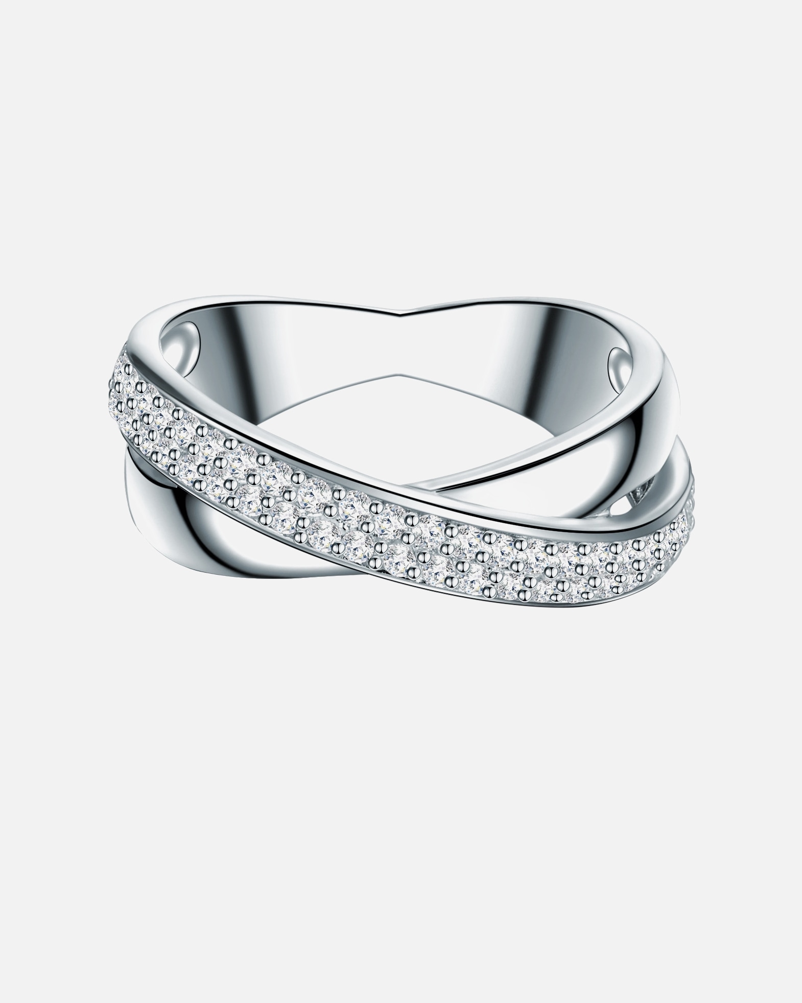 Bague pour Femme Trilani Bague en argent Argent sterling Oxyde de zirconium (CZ) en Argent 54