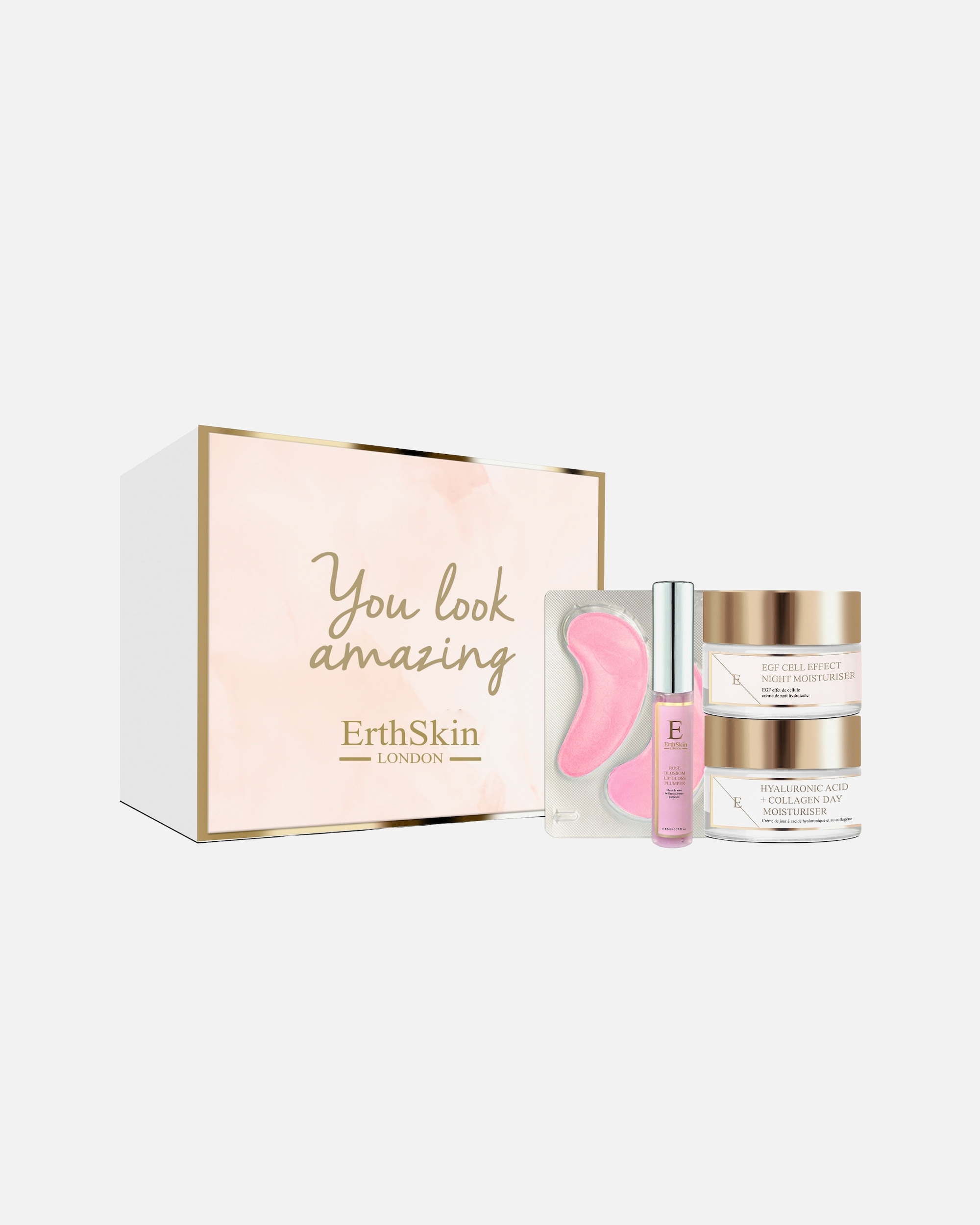 Coffret soin visage pour Femme ErthSkin London Coffret complet de soins de la peau Rose Glow 1 pièce