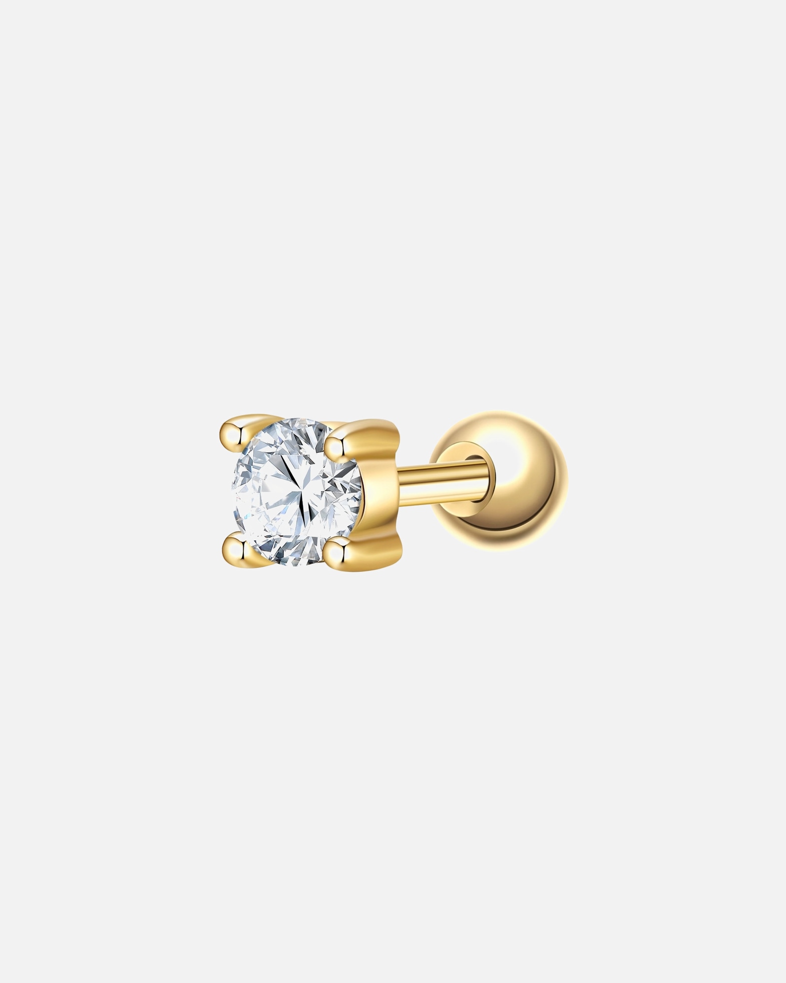 Boucles d'oreilles pour Femme Glanzstücke München Boucles d´oreilles en Argent sterling en Or jaune 3,2 mm