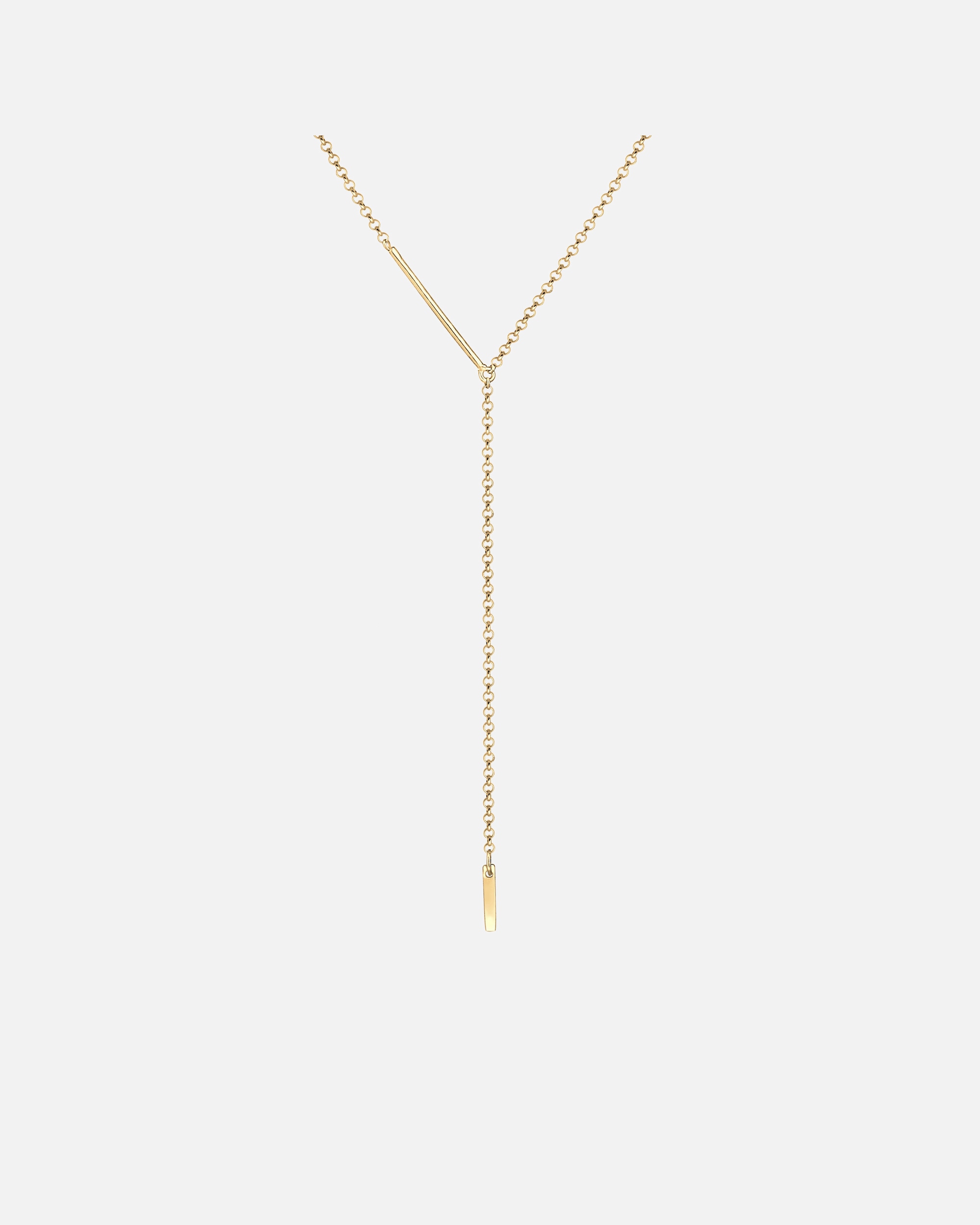 Collier pour Femme Elli Pendentif Rectangle Chaîne de Y Réglable Collier Femme - Argent (925/1000) goldfarben