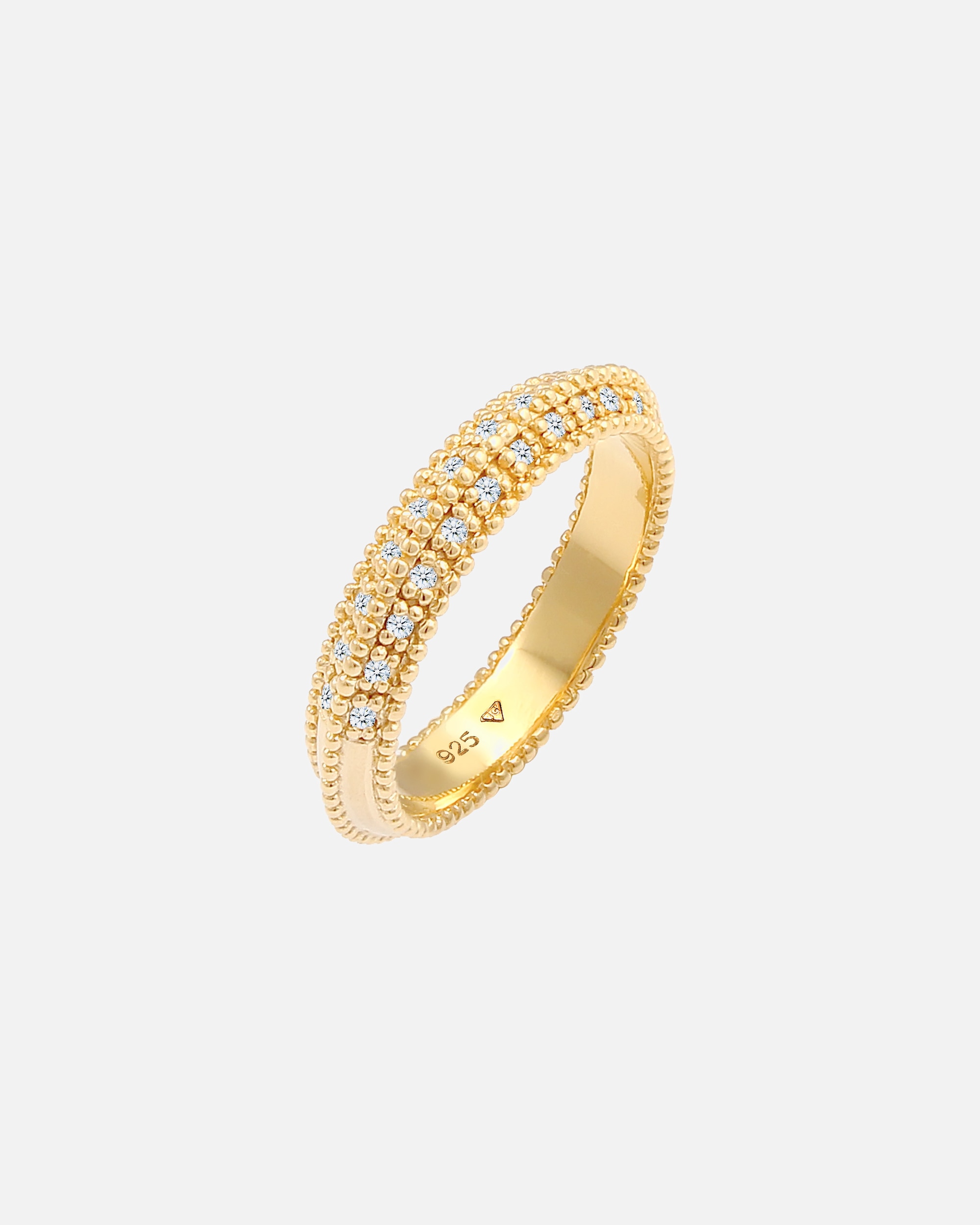 Bague pour Femme Elli DIAMONDS Fiançailles Diamant (0.12 ct.) Argent massif 925 54