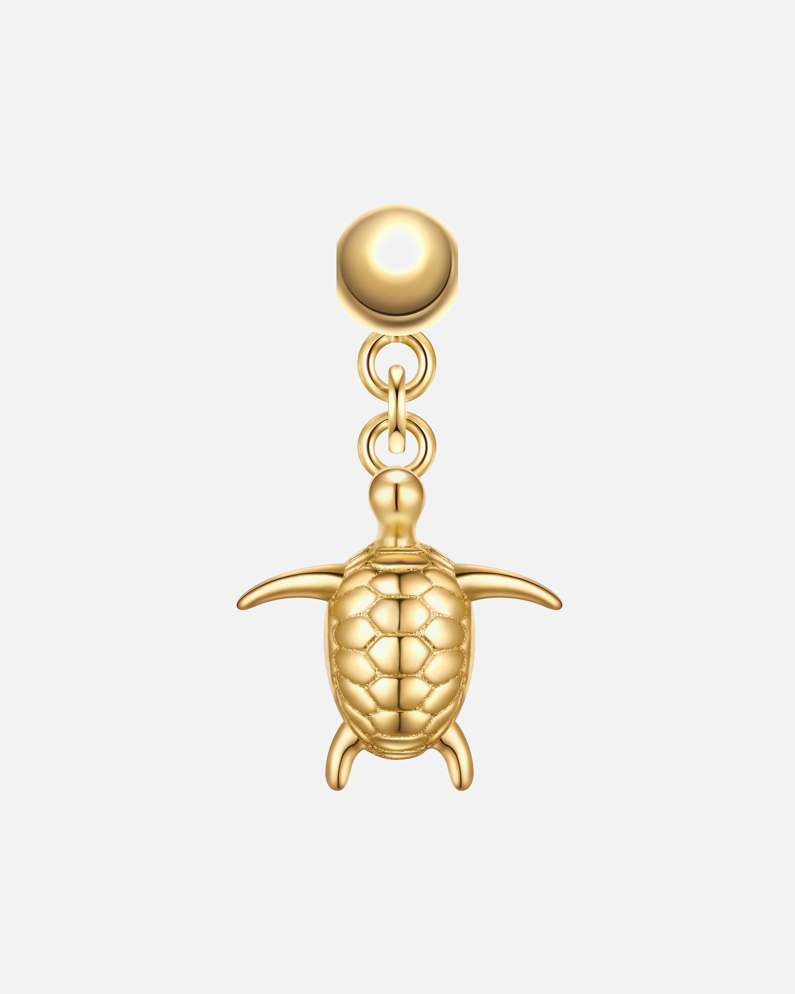 Pendentif pour Femme Glanzstücke München Breloque fantaisie Tortue en Argent sterling en Or jaune 19,6 mm