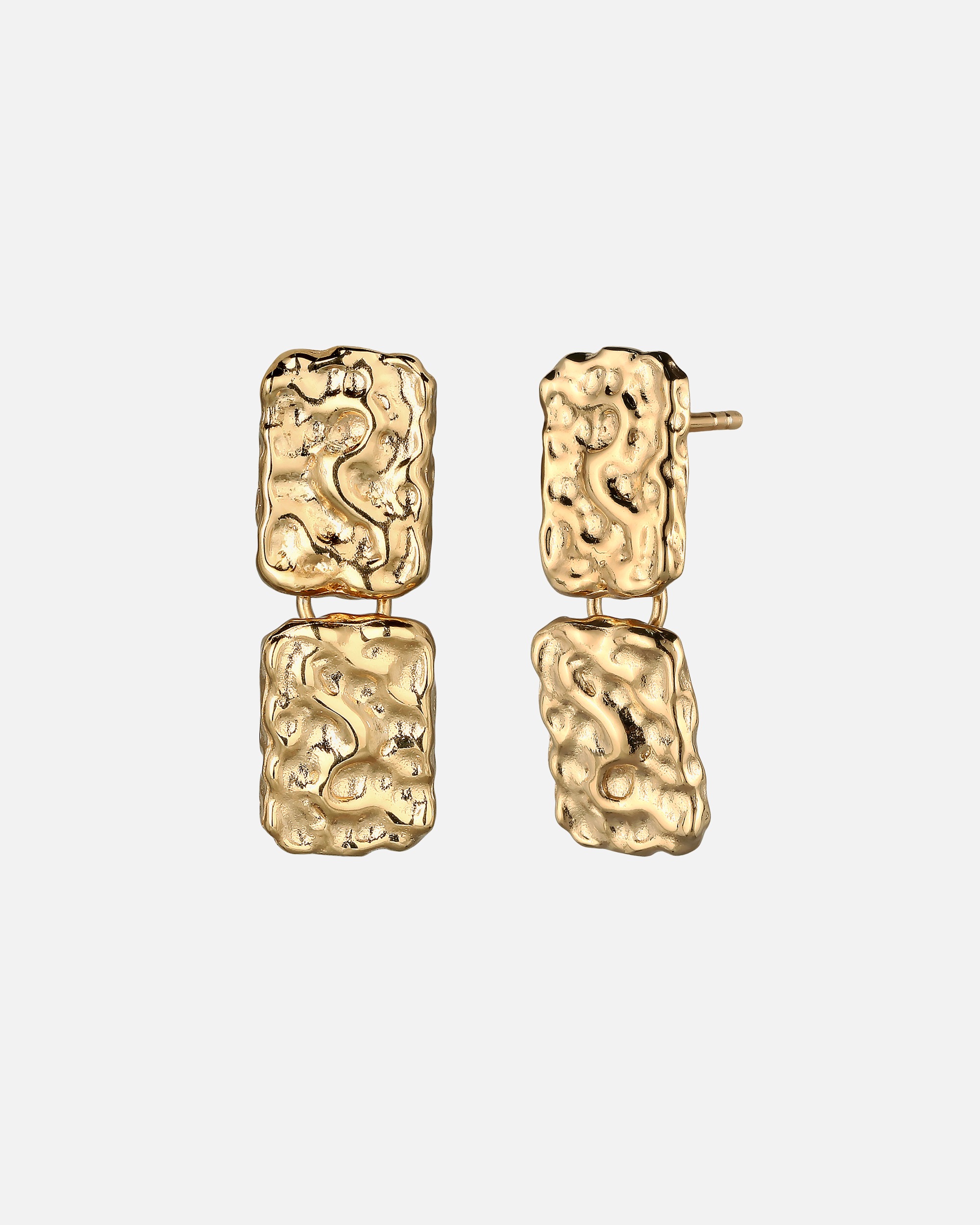 Boucles d'oreilles pour Femme Elli Clou rectangle 925 Sterling Silver goldfarben