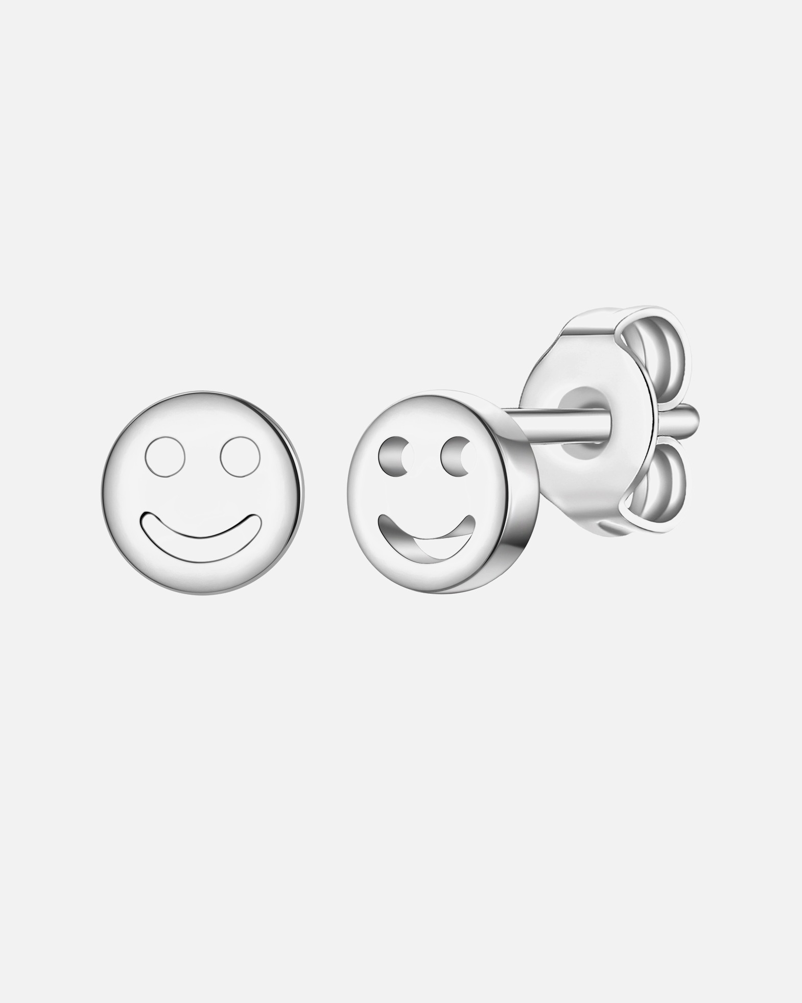 Boucles d'oreilles pour Femme Boucles d´oreilles Lucky Face en Argent sterling en Argent 4,8 mm