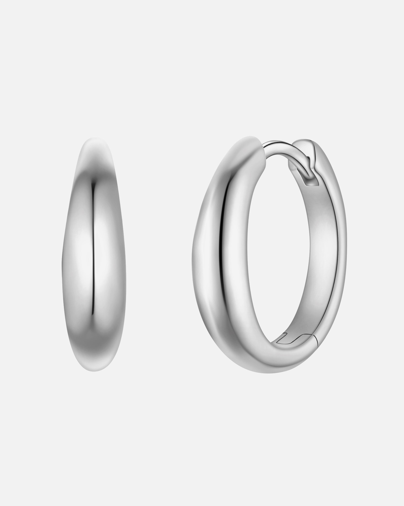 Créoles pour Femme Glanzstücke München Créoles en argent sterling en argent 13,8 mm