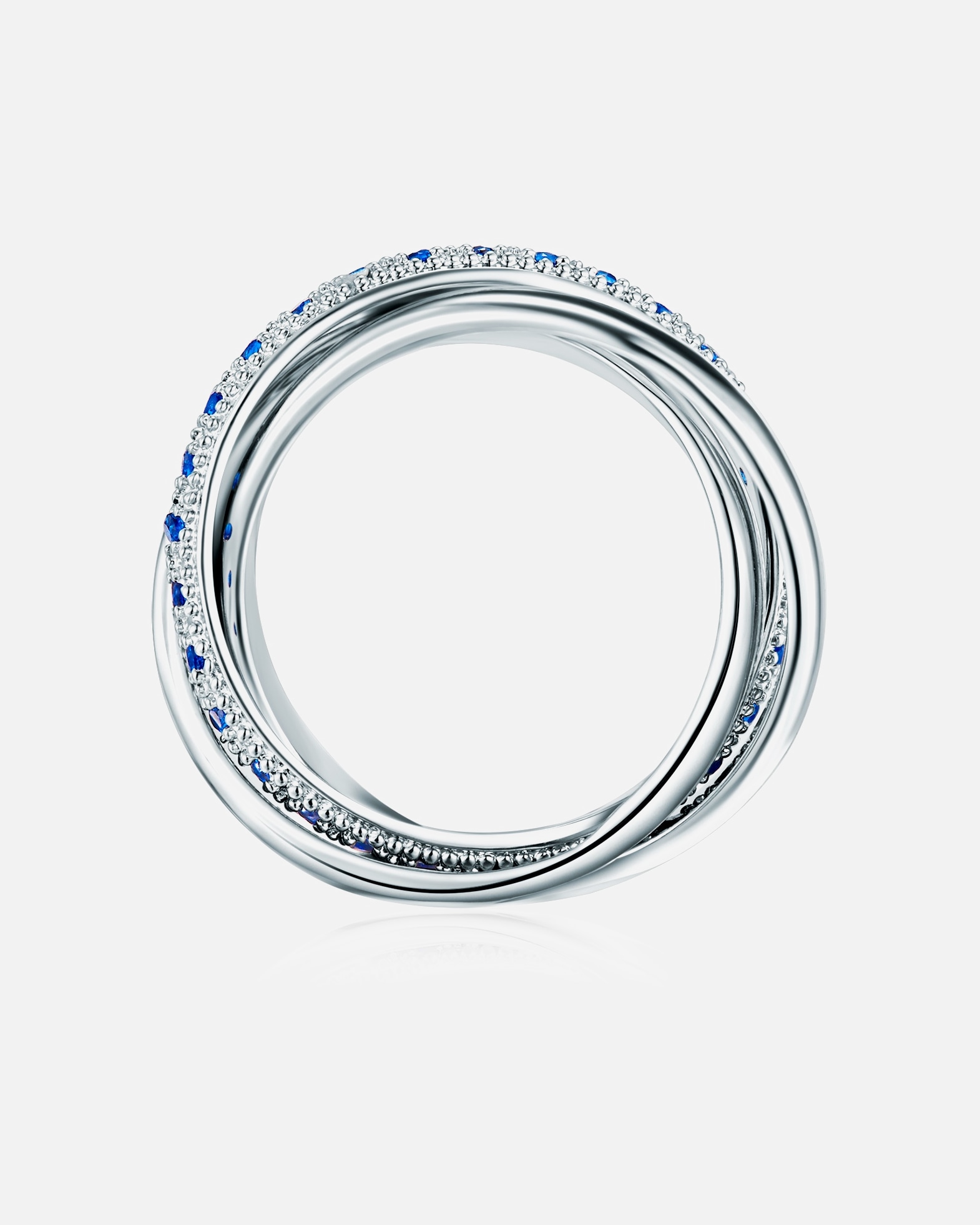 Bague pour Femme Lulu & Jane Bague tendance Laiton Oxyde de zirconium (CZ) en Argent 56