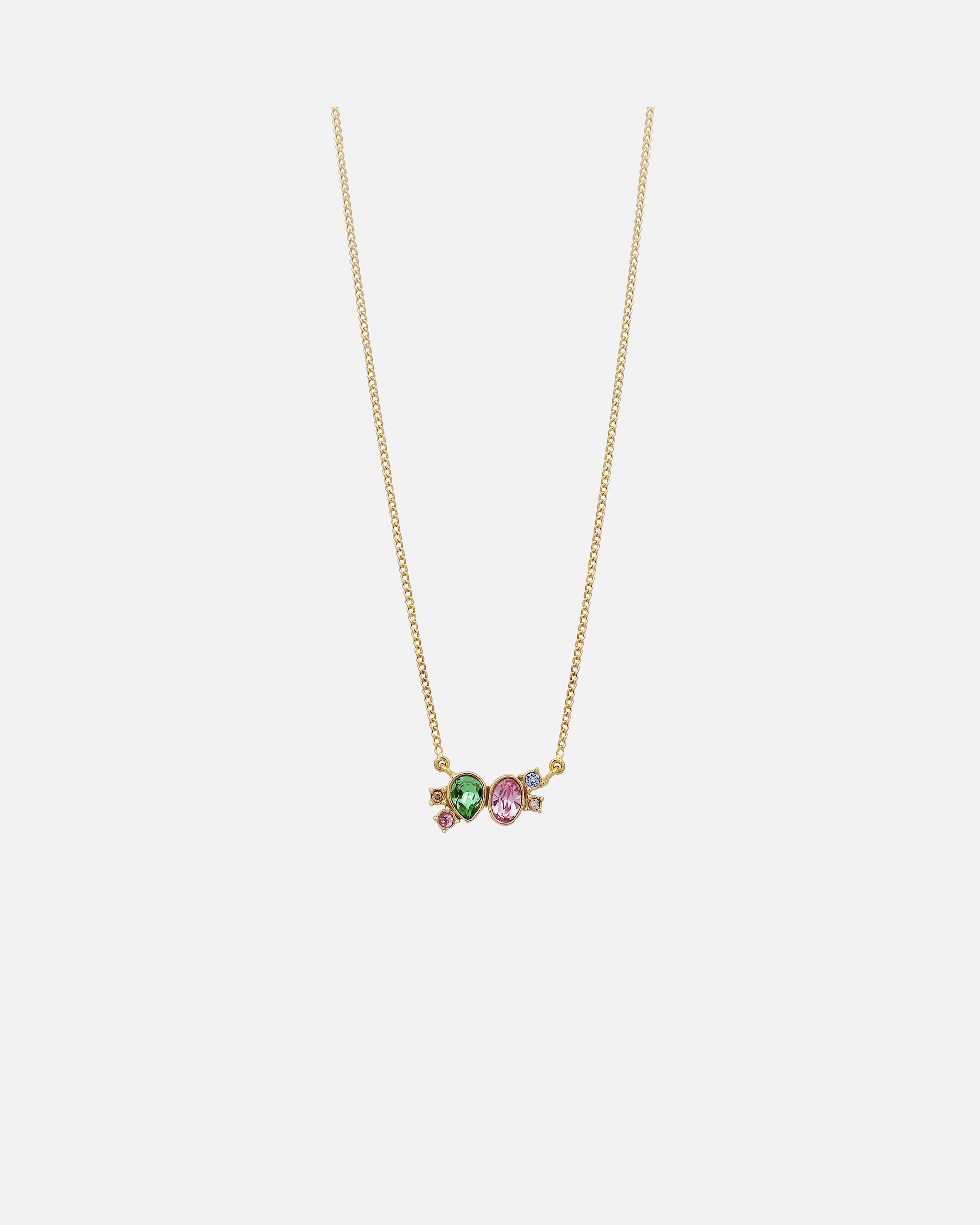 Collier pour Femme Elli Collier court avec pierre Cristaux de verre Rose 925 Sterling Silver goldfarben
