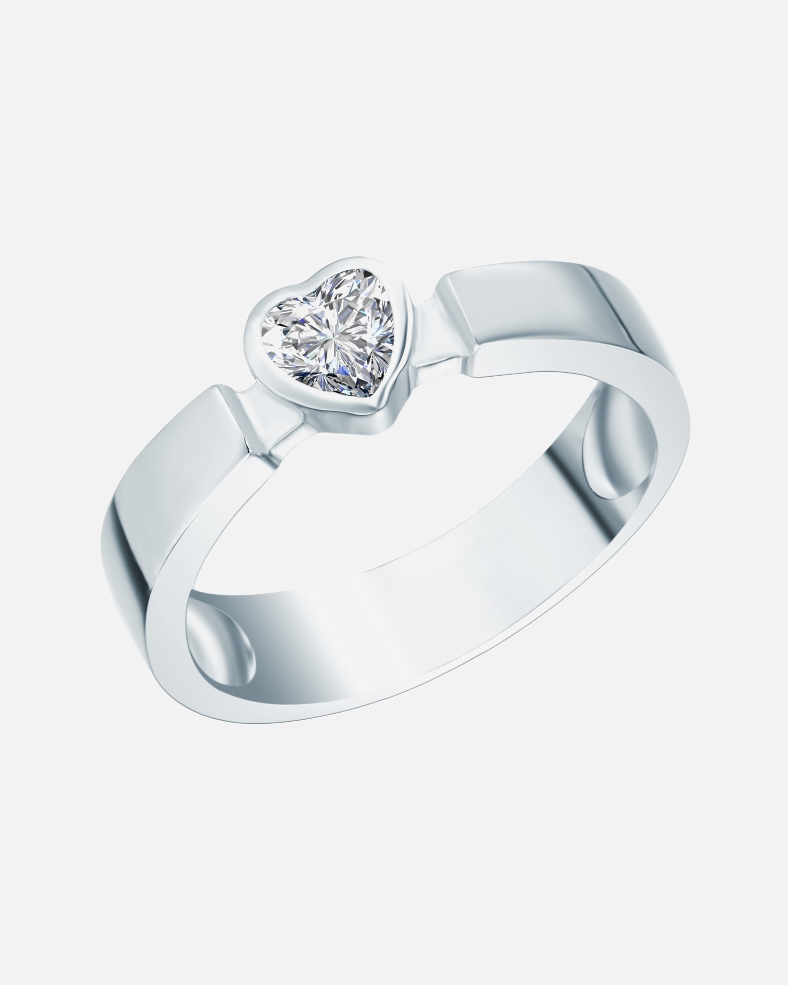Bague pour Femme Rafaela Donata Bague en argent Coeur Argent sterling Oxyde de zirconium (CZ) en Argent 50