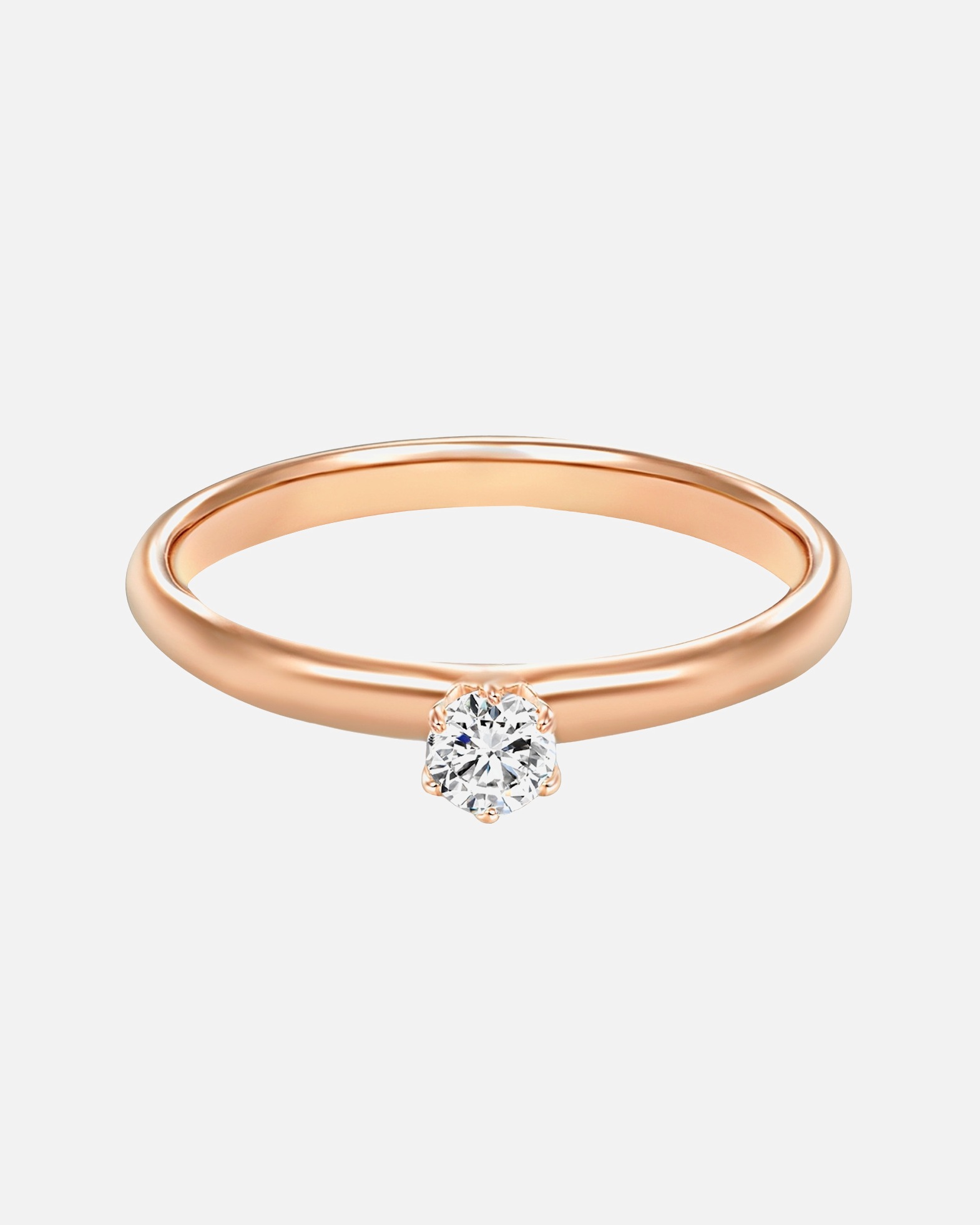 Bague pour Femme Trilani Bague en argent Argent sterling Oxyde de zirconium (CZ) en Or rose 52