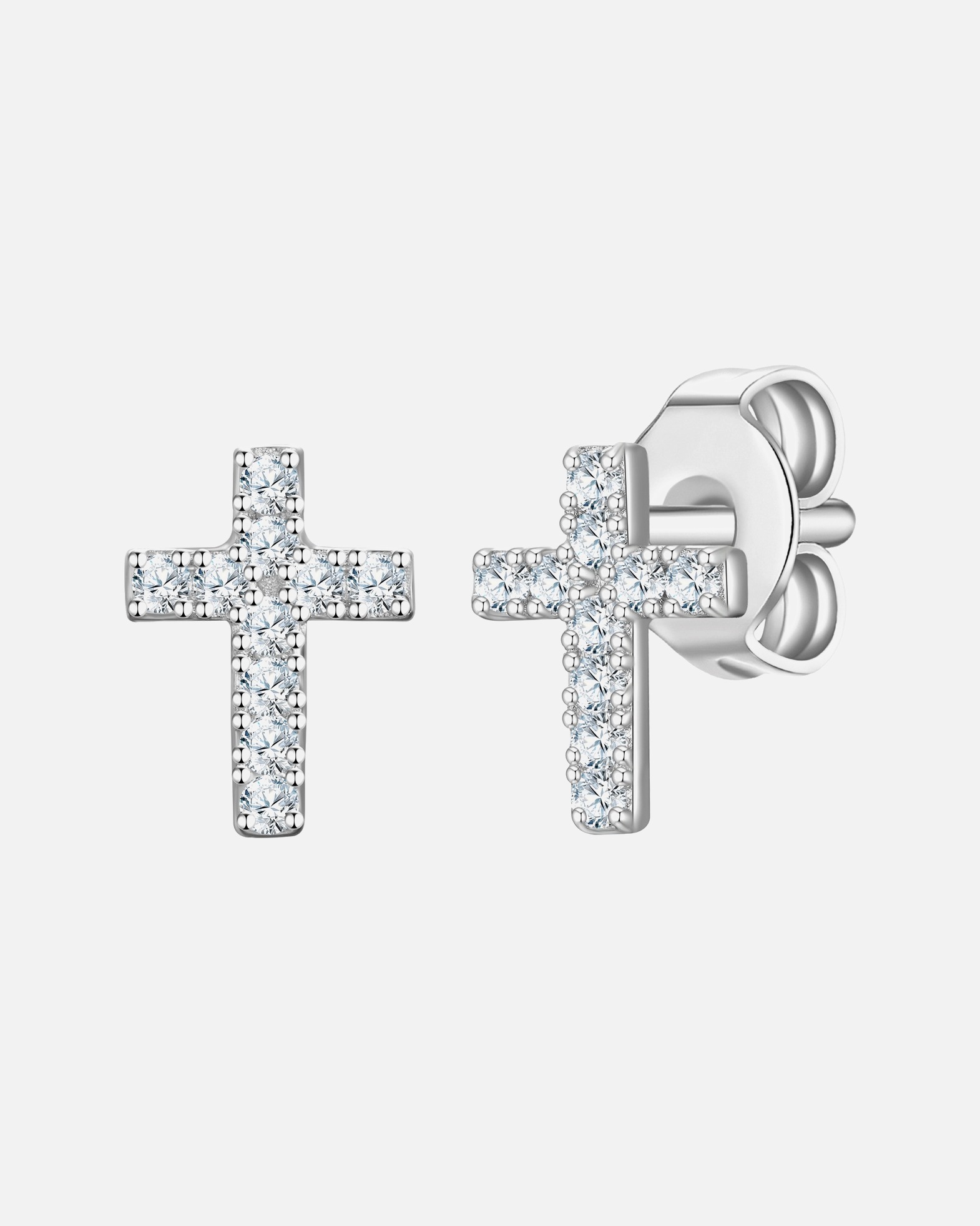 Boucles d'oreilles pour Femme Boucles d´oreilles Croix en Argent sterling en Argent 6,9 mm