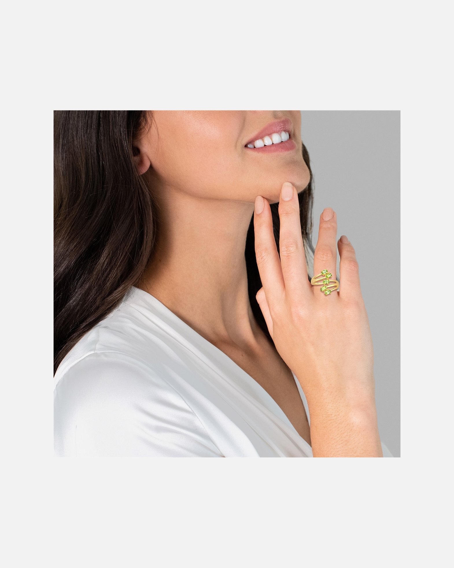 Bague pour Femme Rafaela Donata Bague Argent sterling Vert en Or jaune 50