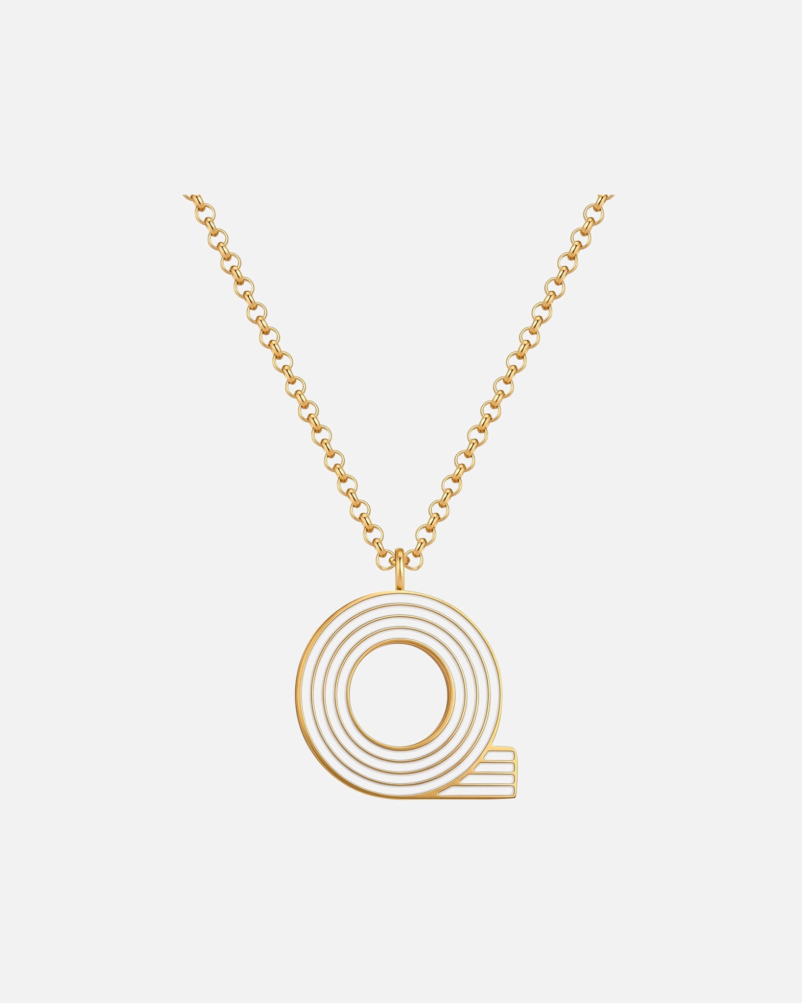 Collier pour Femme Glanzstücke München Collier Lettre Q en Acier Inoxydable en Doré 40,0 cm Basiskette + 5,0 cm Verlängerung